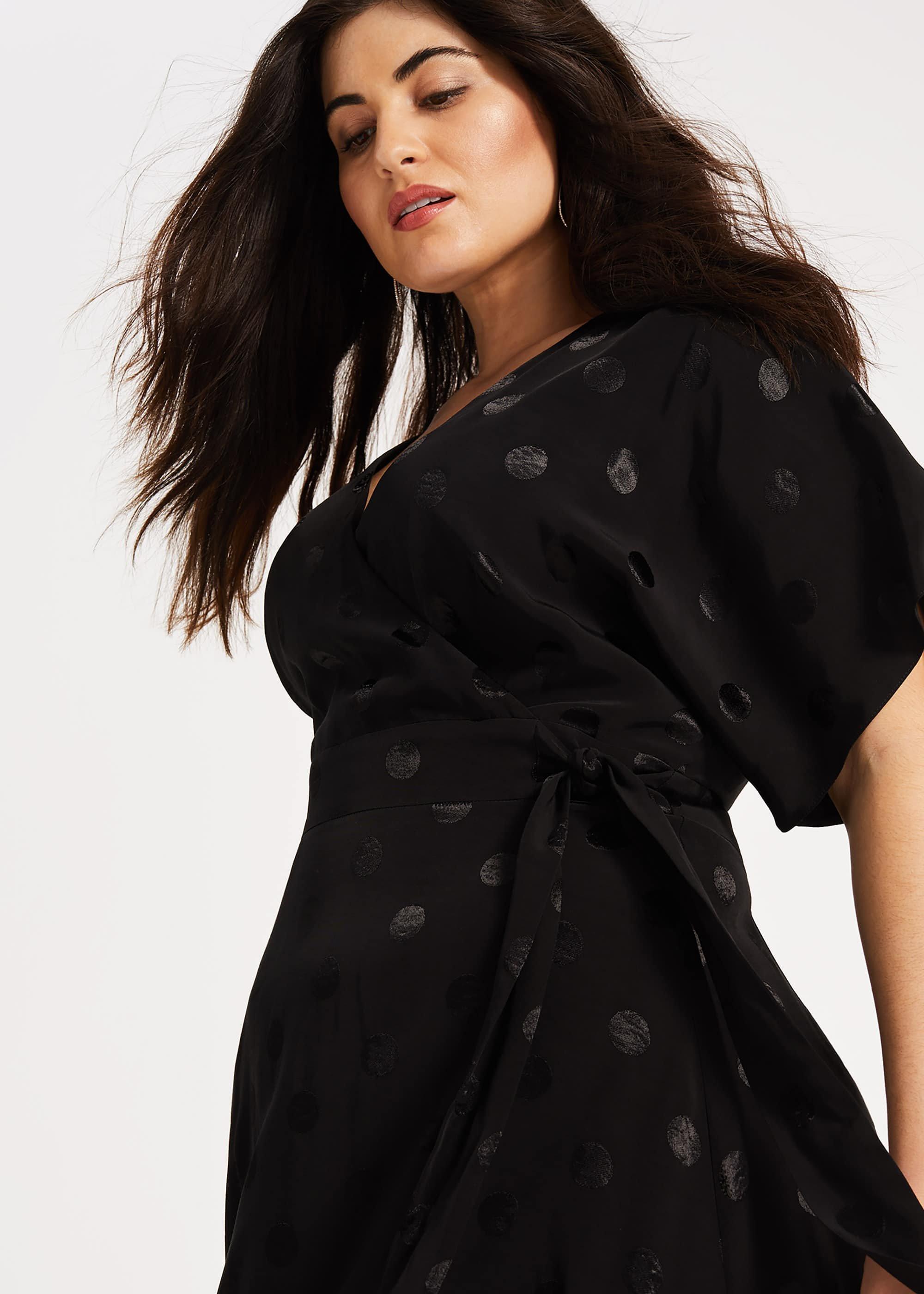 Whitney Spot Jacquard Dress