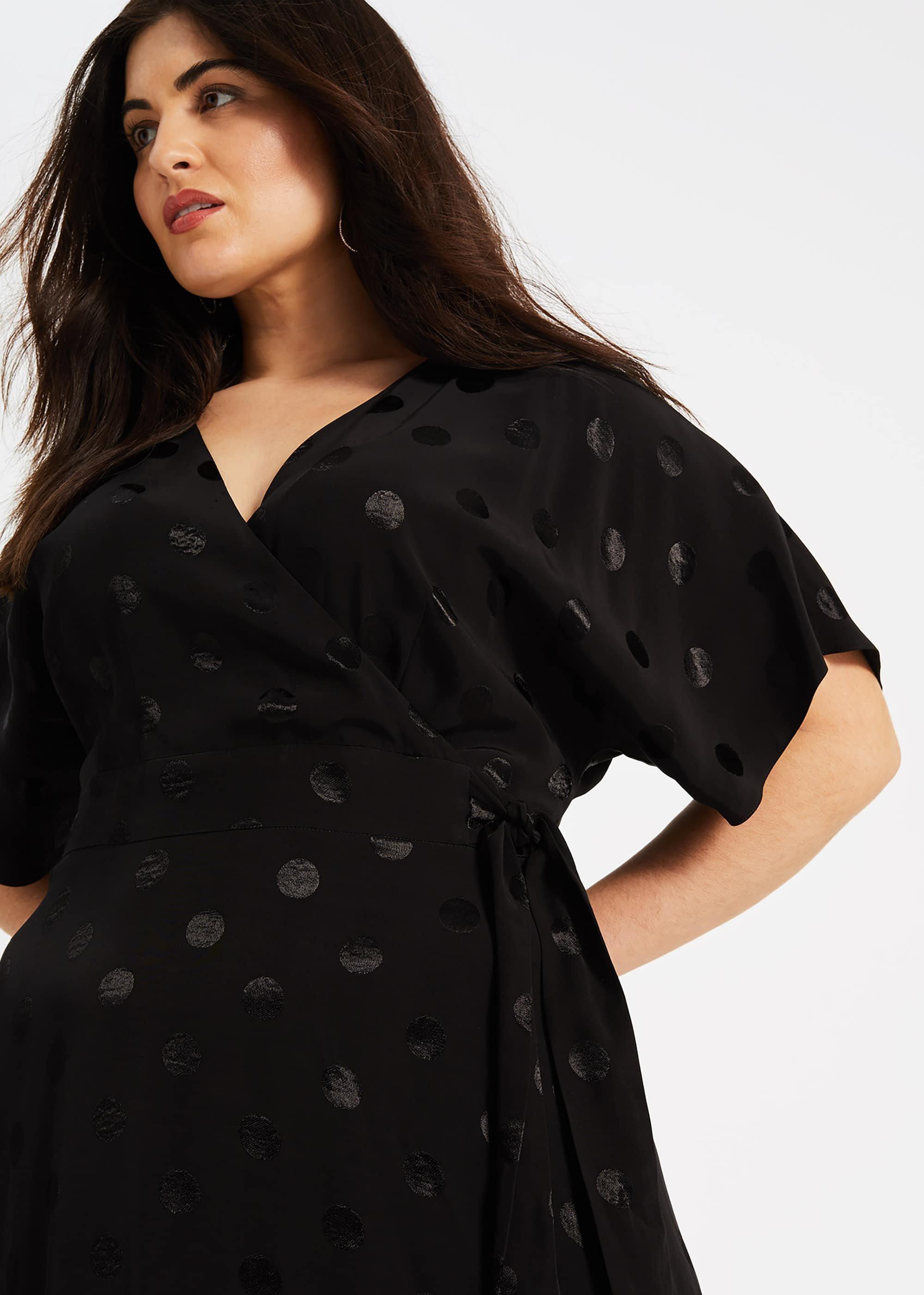 Whitney Spot Jacquard Dress