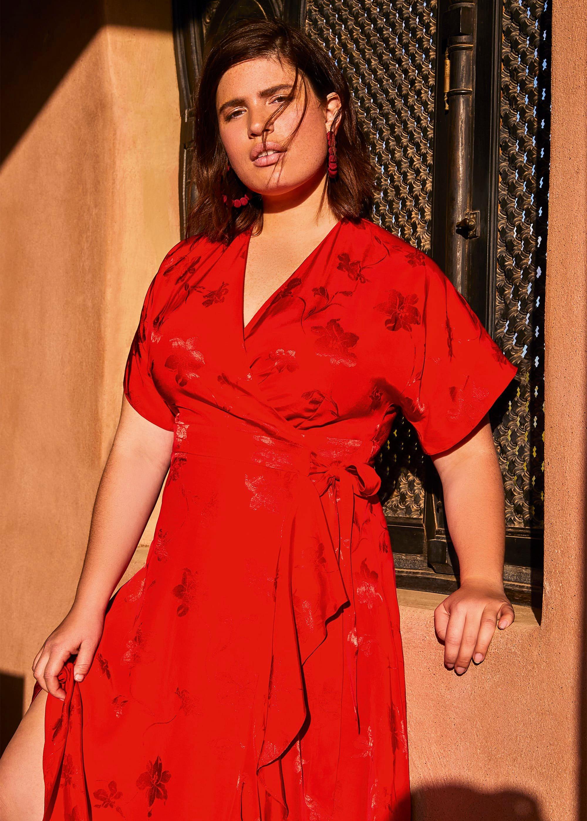 Orla Wrap Jacquard Dress