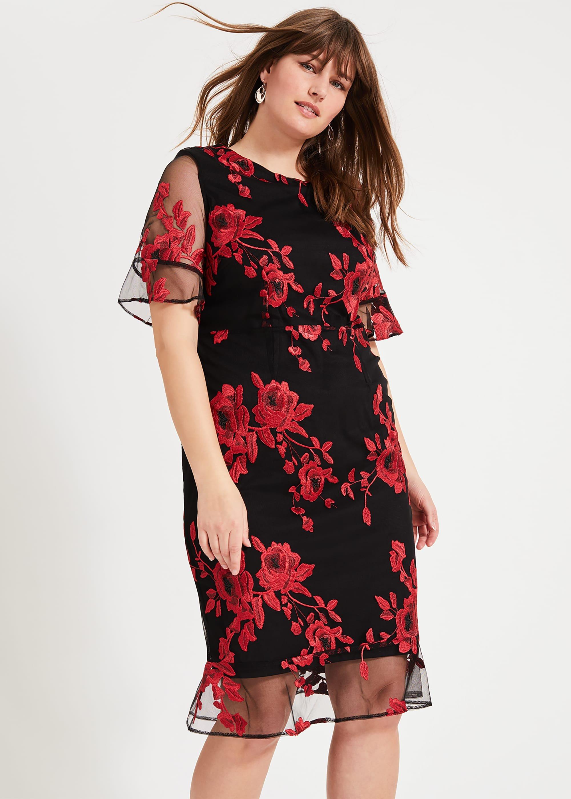 Raven Embroidered Dress