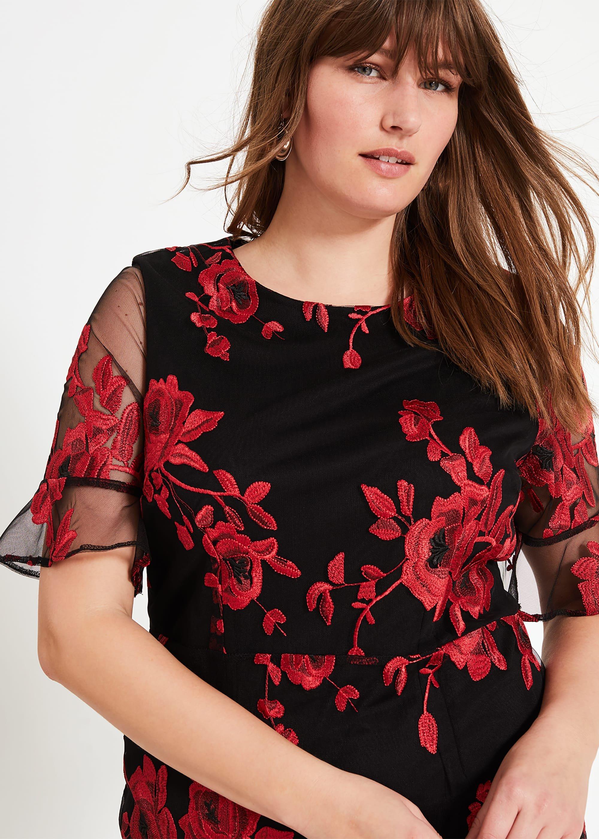 Raven Embroidered Dress