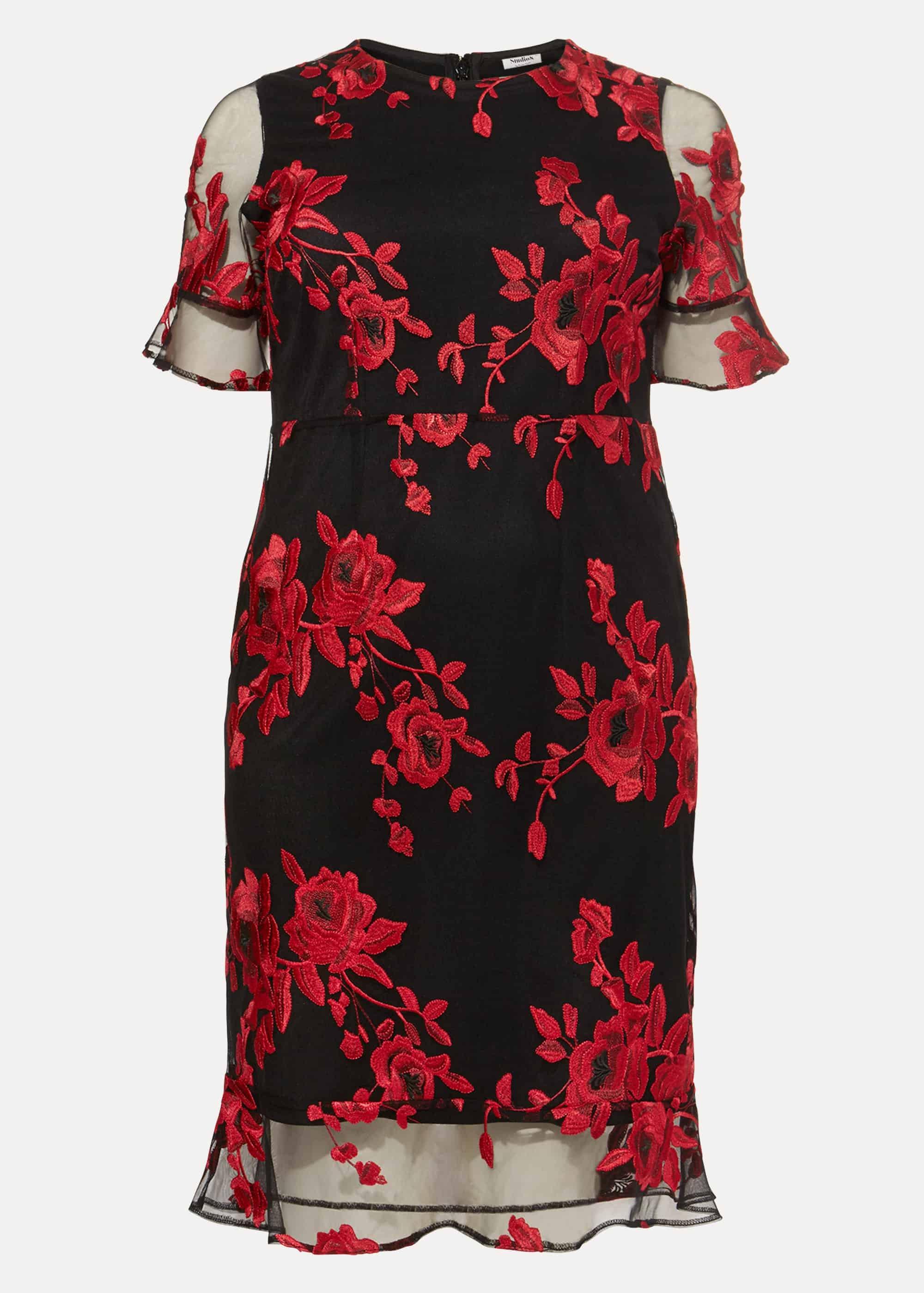 Raven Embroidered Dress