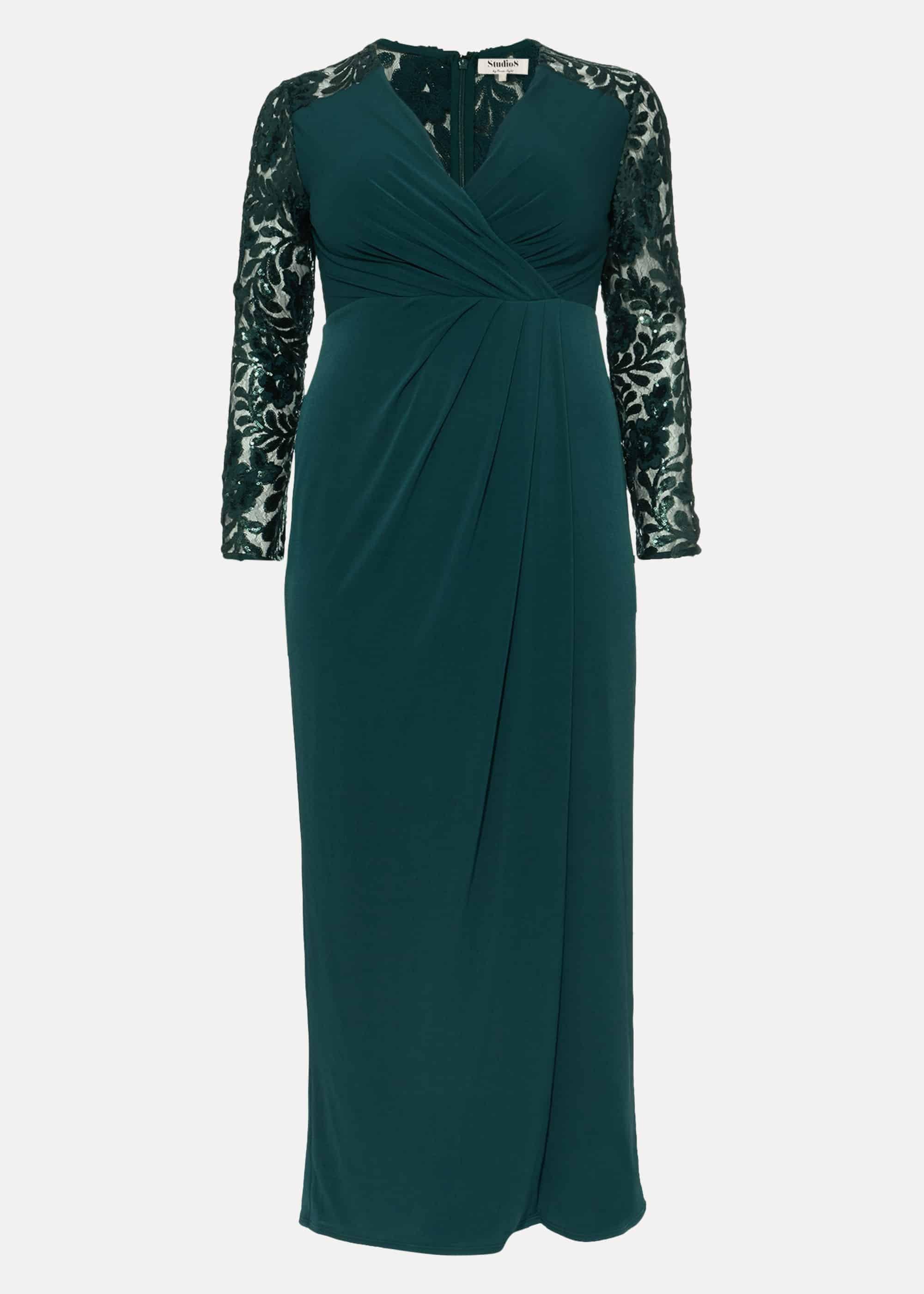 Melony Sequin Sleeve Maxi Dress