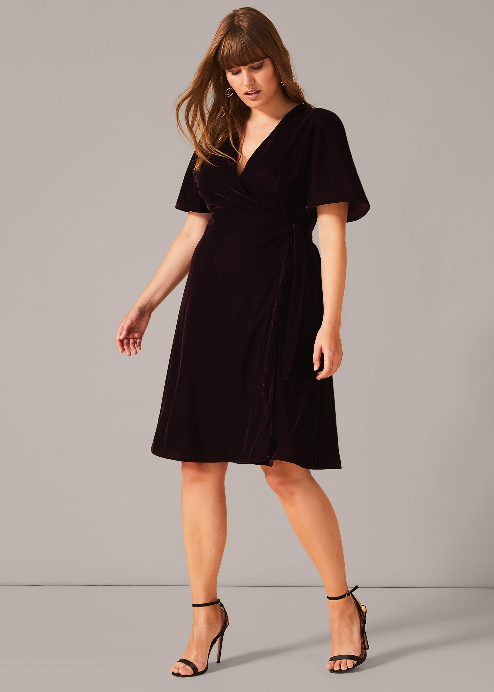 Hannah Velvet Wrap Dress