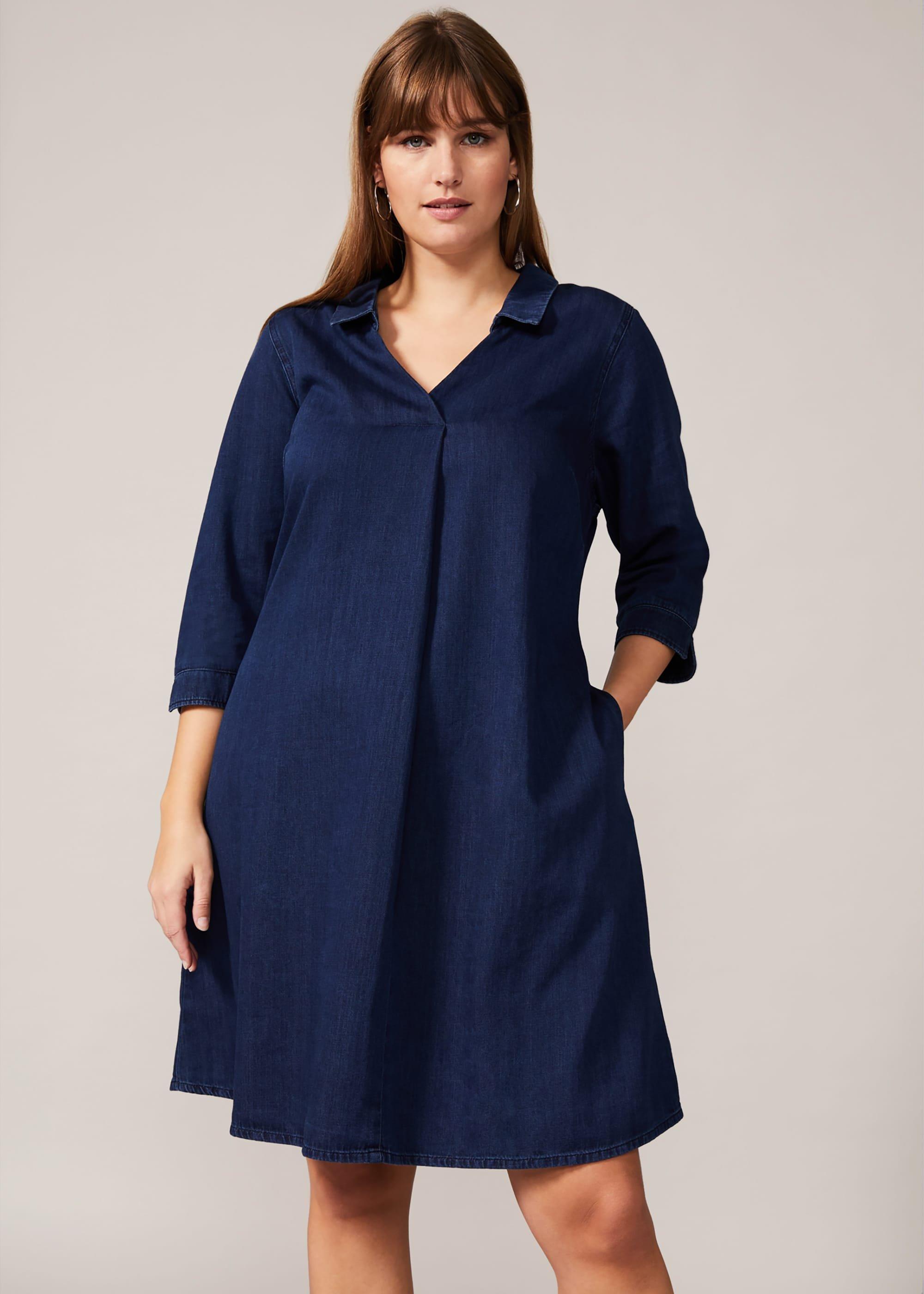 Celia Denim Shirt Swing Dress