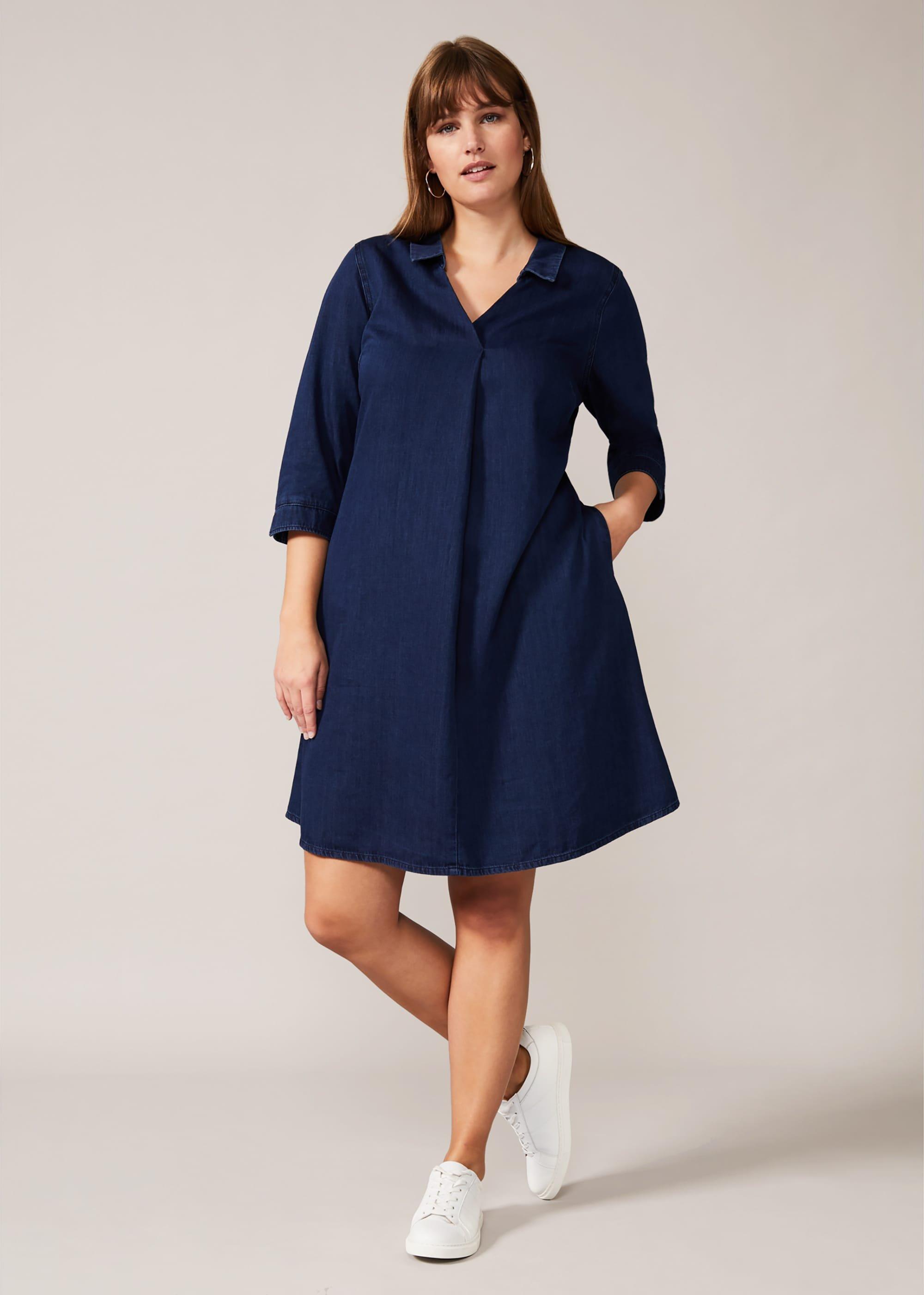 Celia Denim Shirt Swing Dress