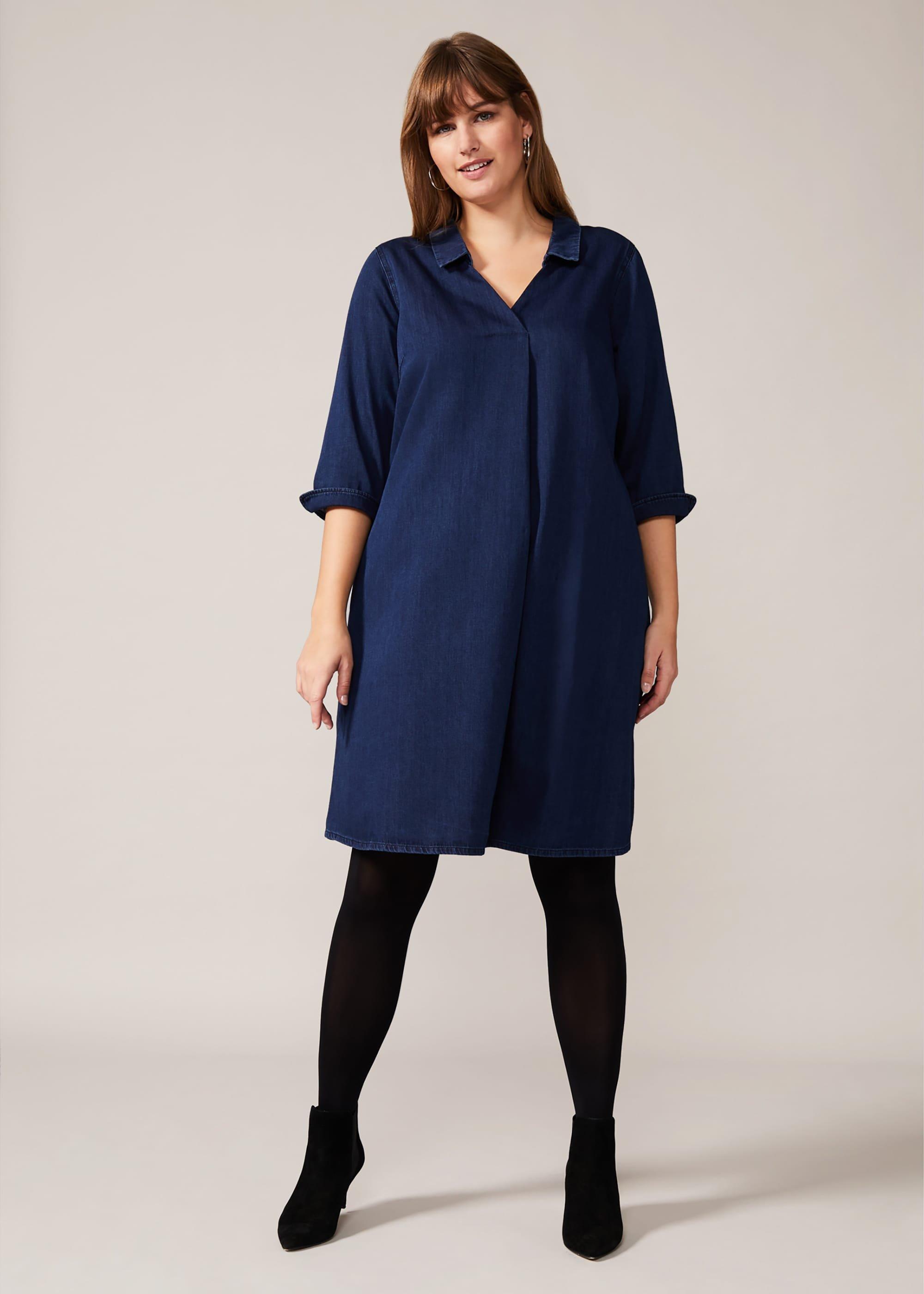 Celia Denim Shirt Swing Dress