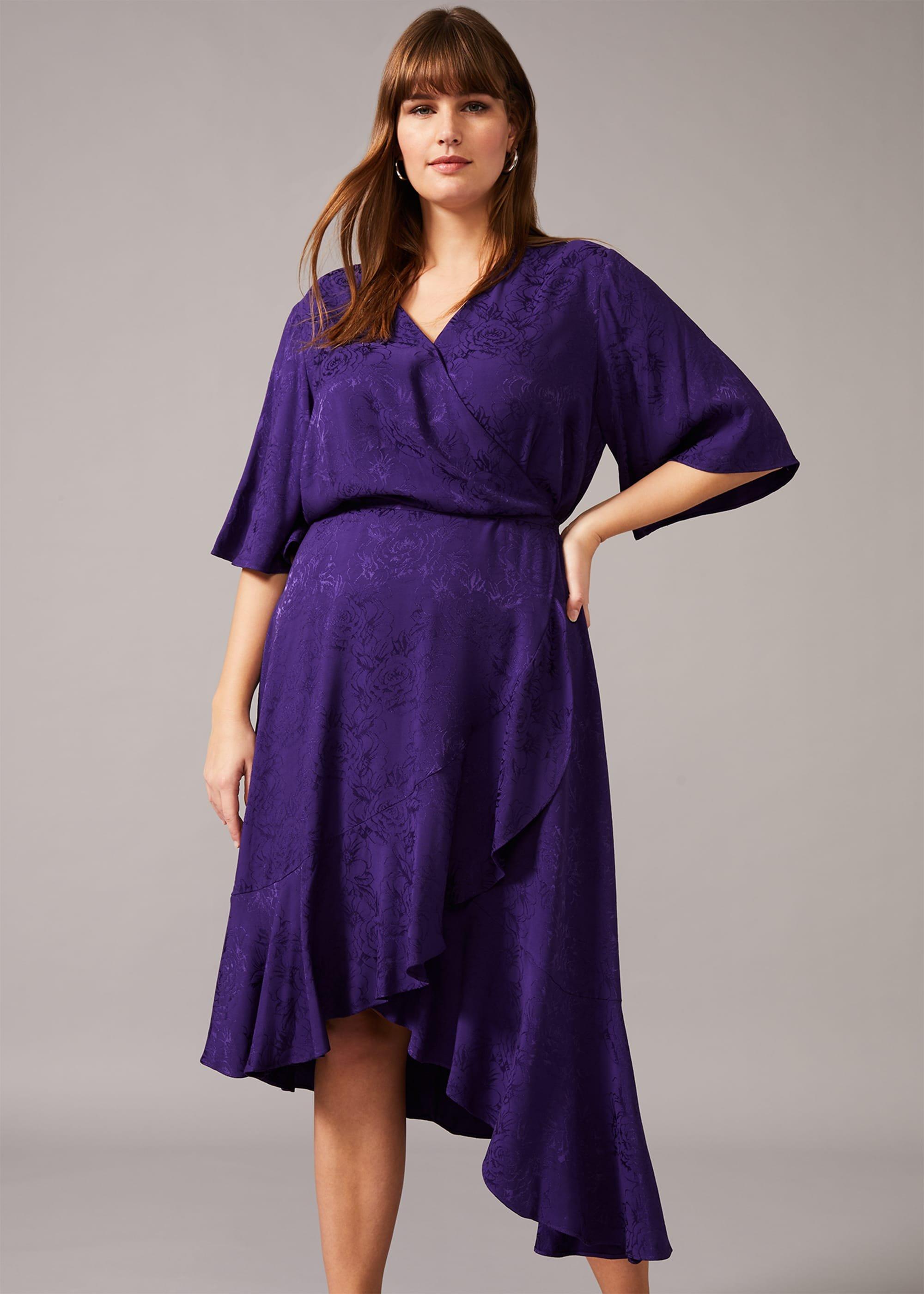 Olive Wrap Jacquard Dress