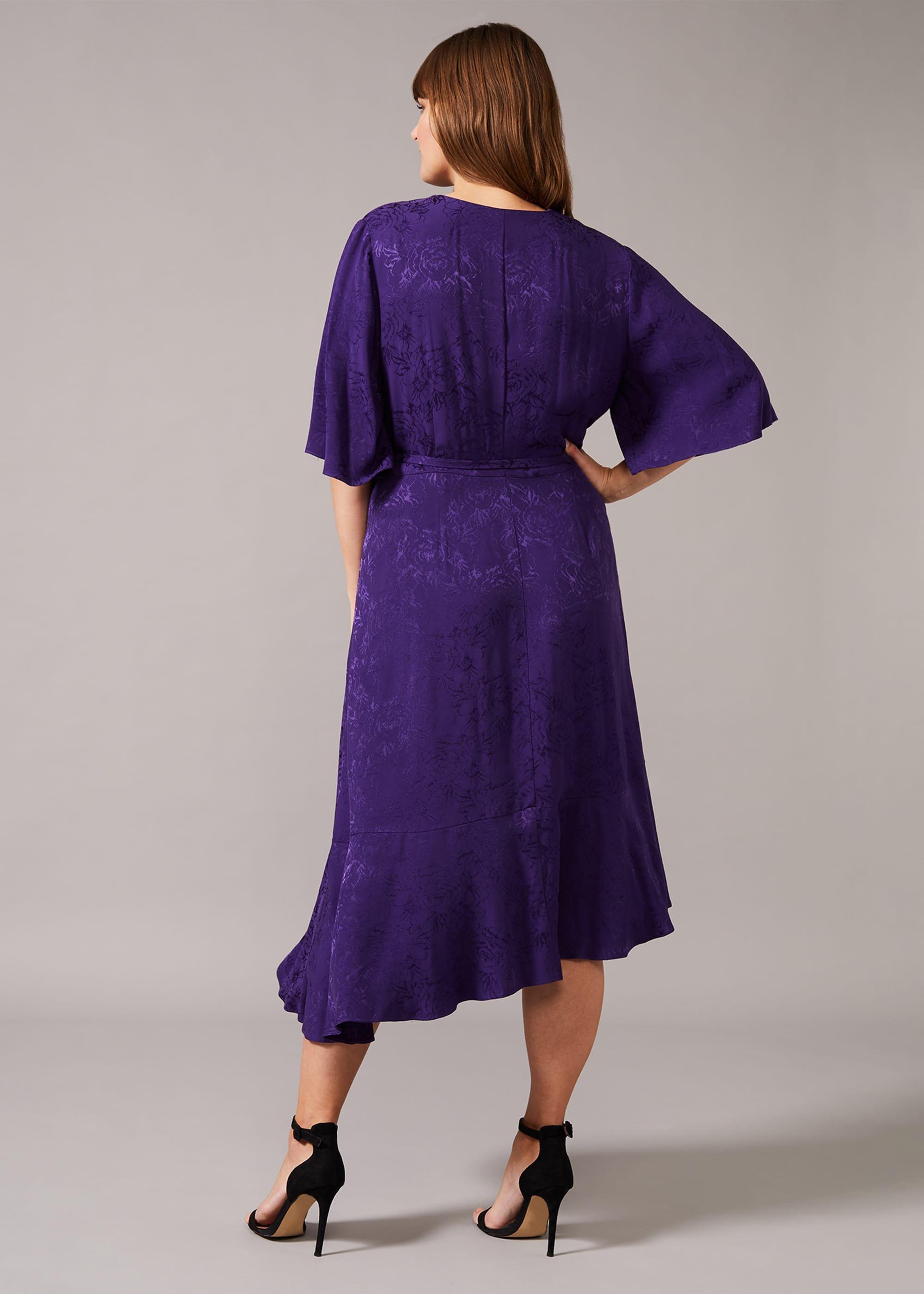 Olive Wrap Jacquard Dress