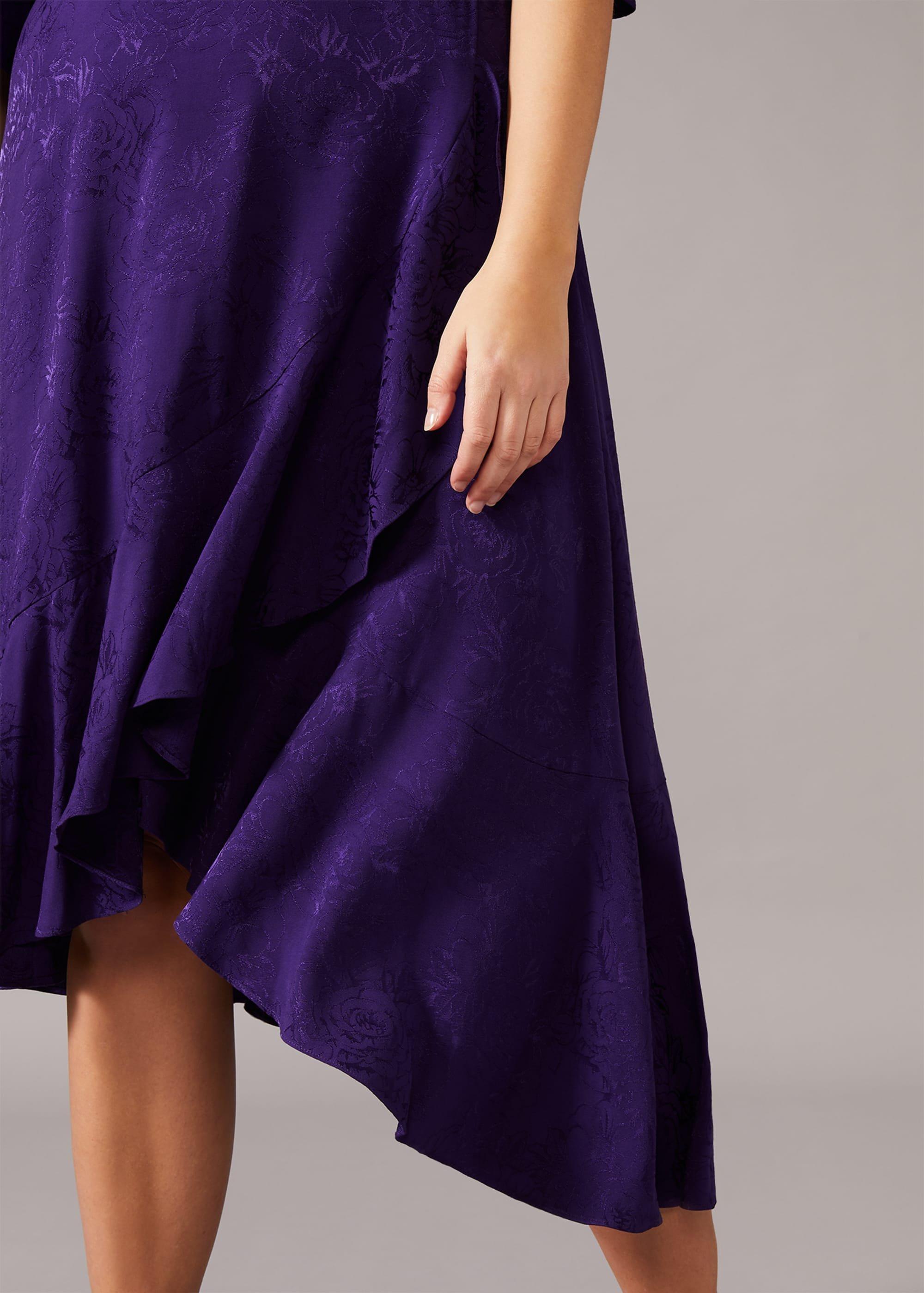Olive Wrap Jacquard Dress