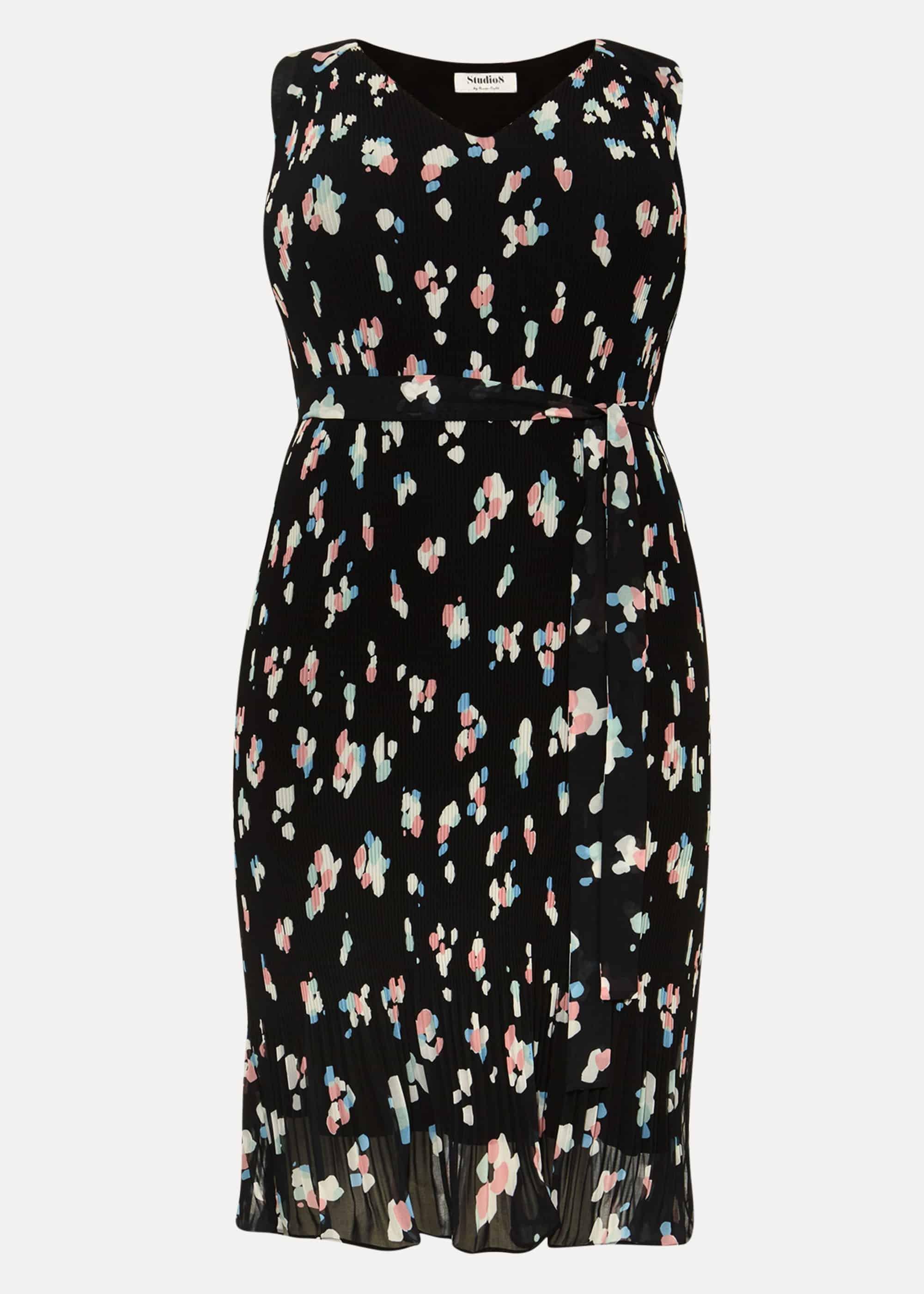 Bailey Spot Plisse Midi Dress