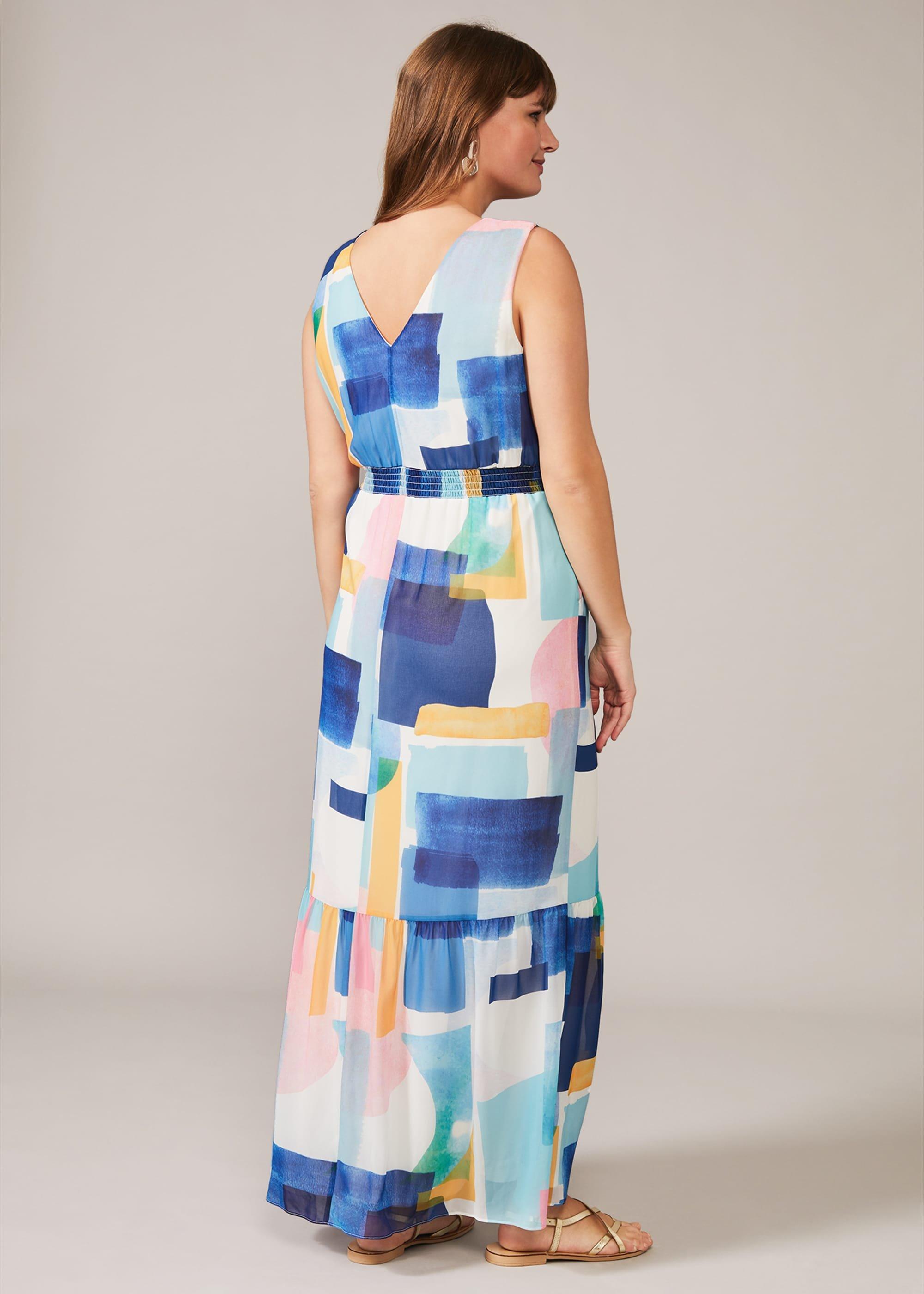 Eliza Abstract Print Maxi Dress
