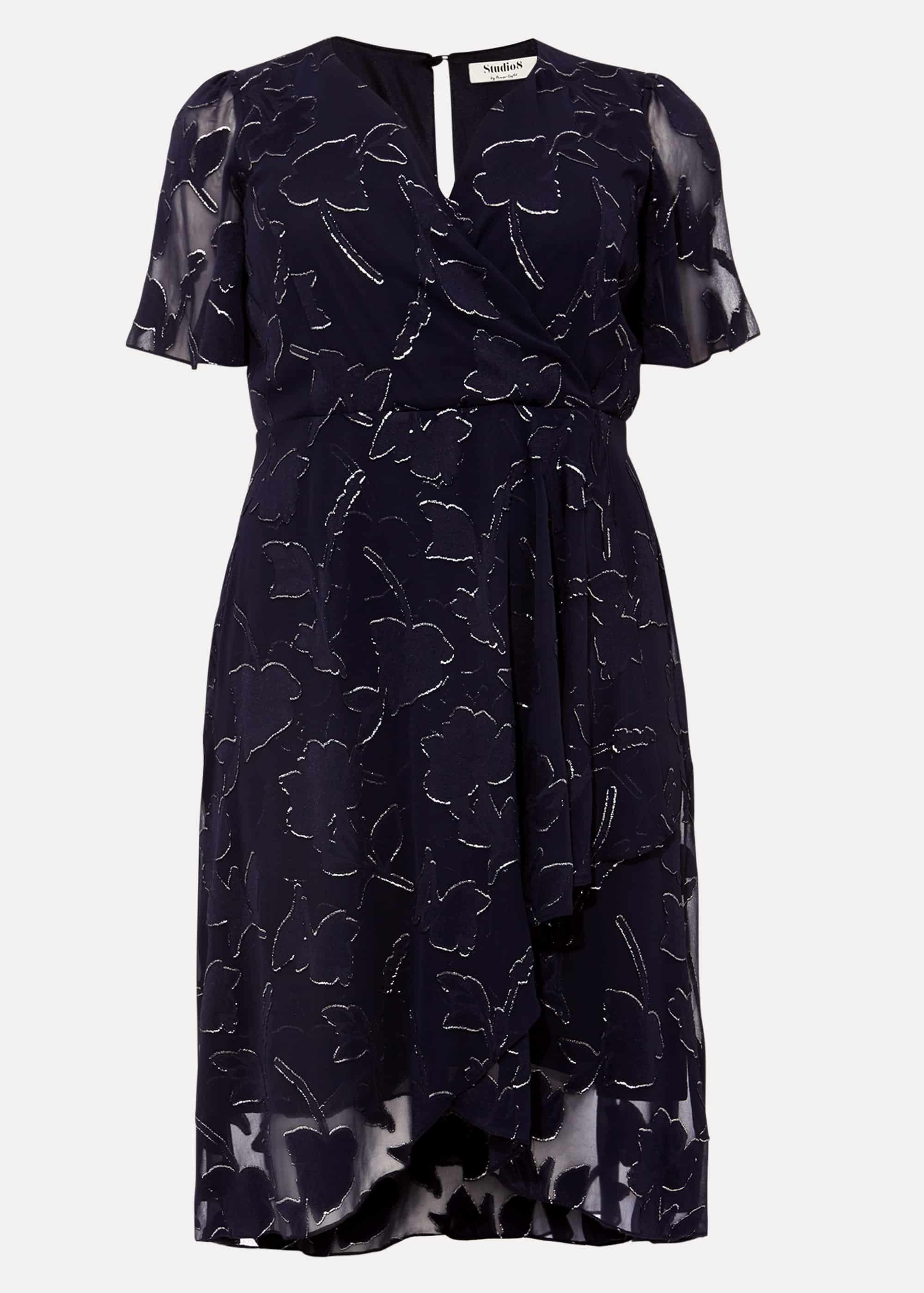 Polly Foil Jacquard Dress