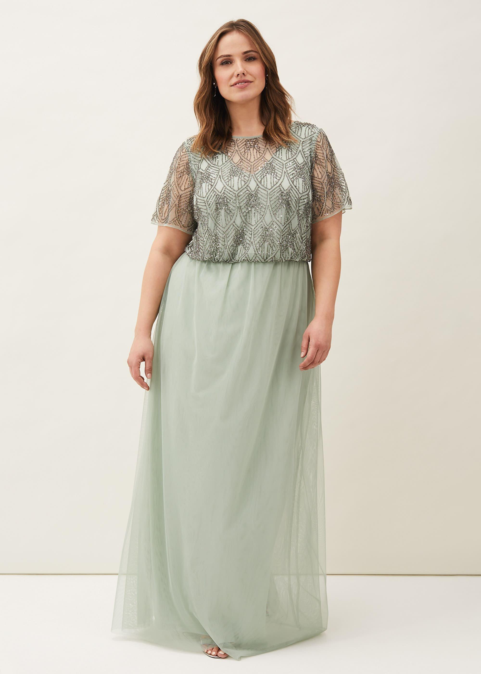 Tomasi Beaded Tulle Maxi Dress