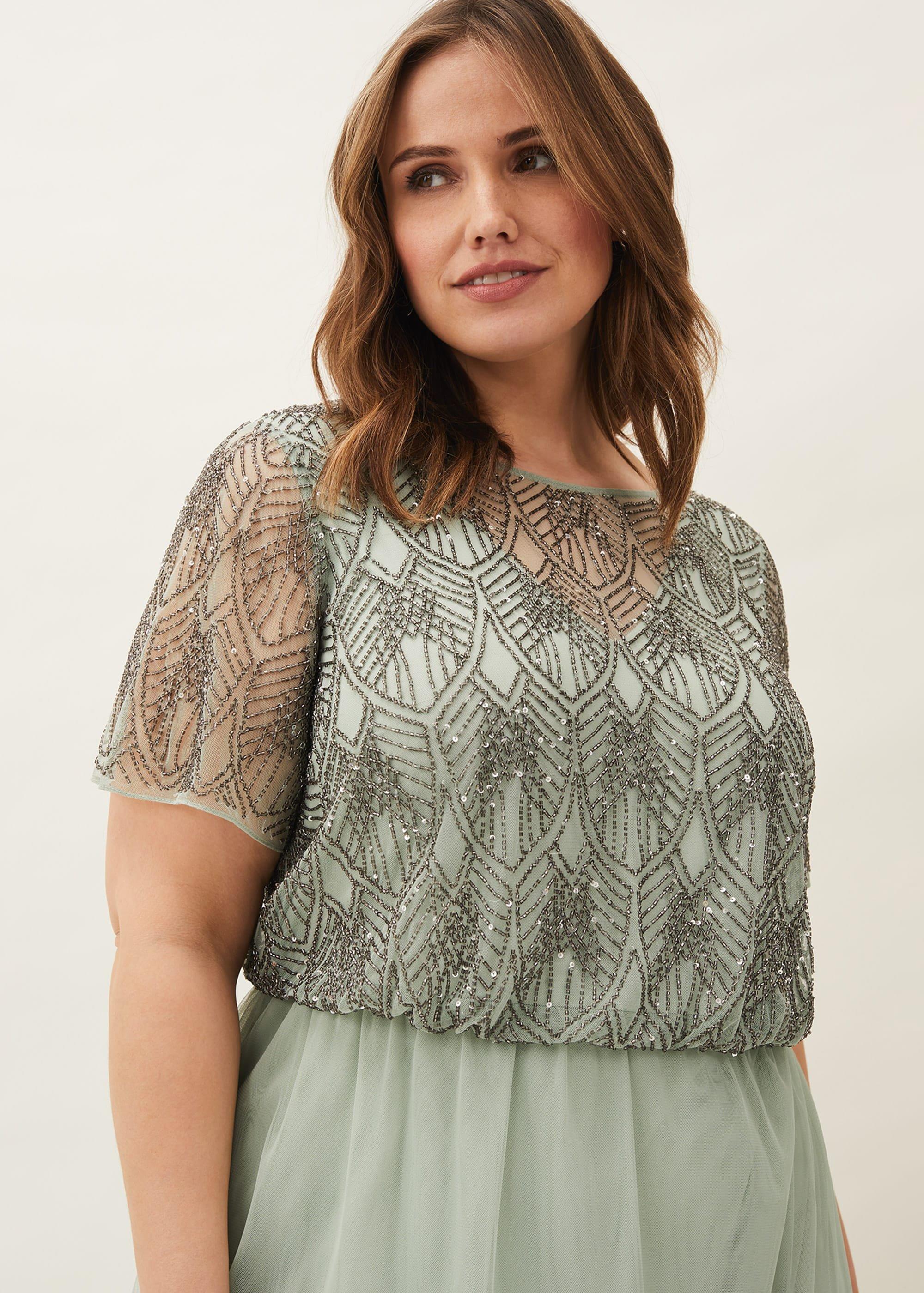 Tomasi Beaded Tulle Maxi Dress