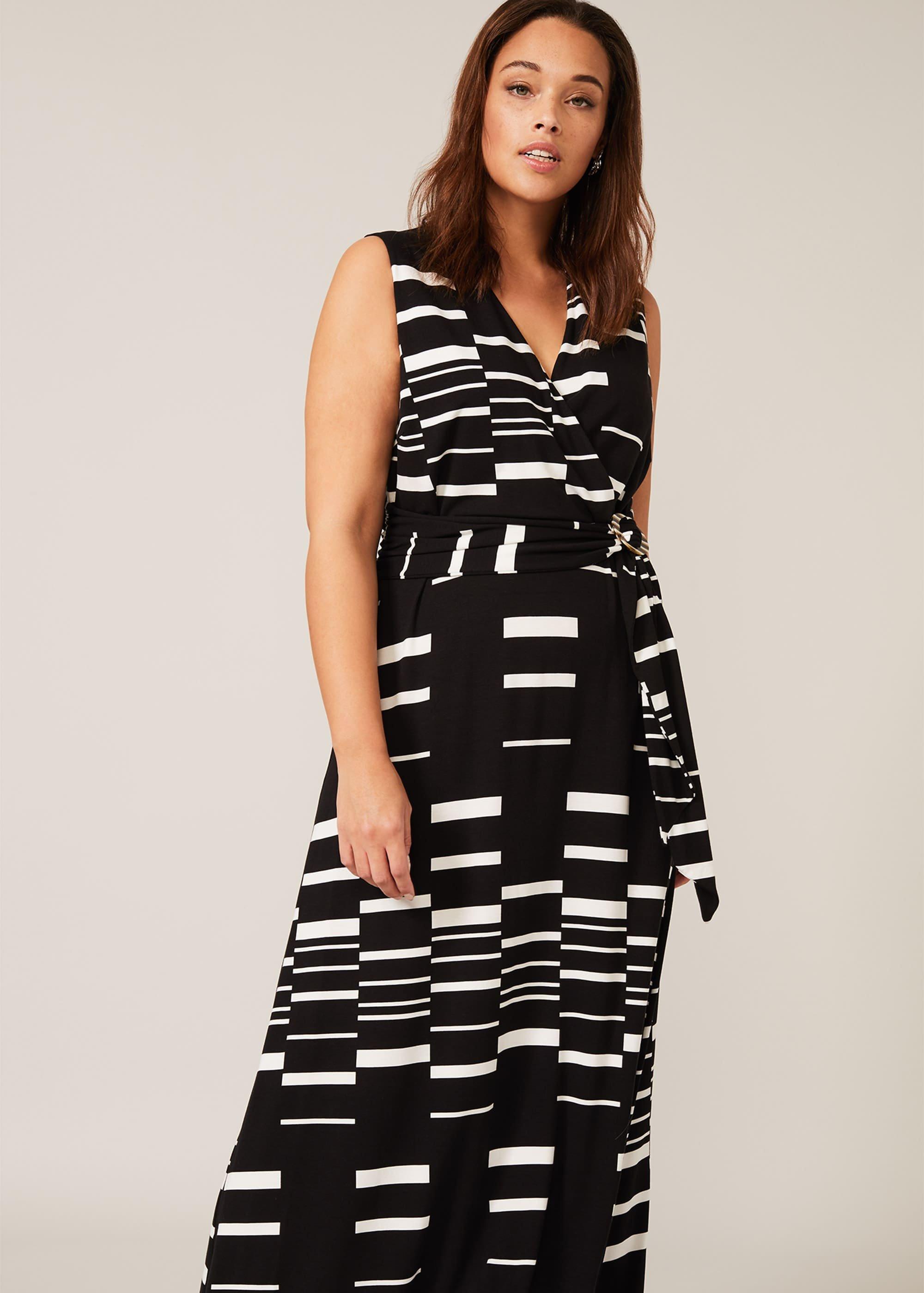 Willow Stripe Wrap Maxi Dress