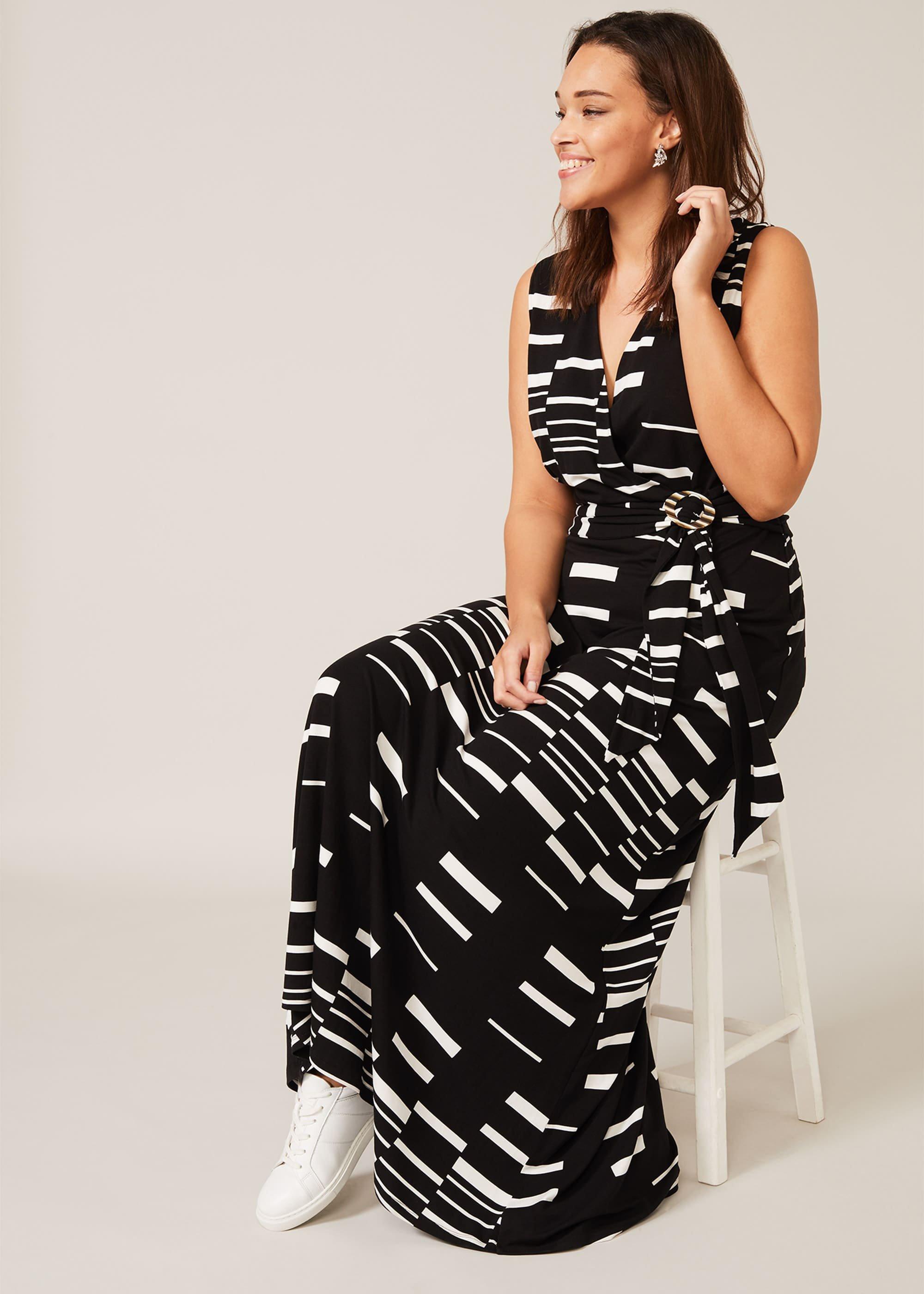 Willow Stripe Wrap Maxi Dress