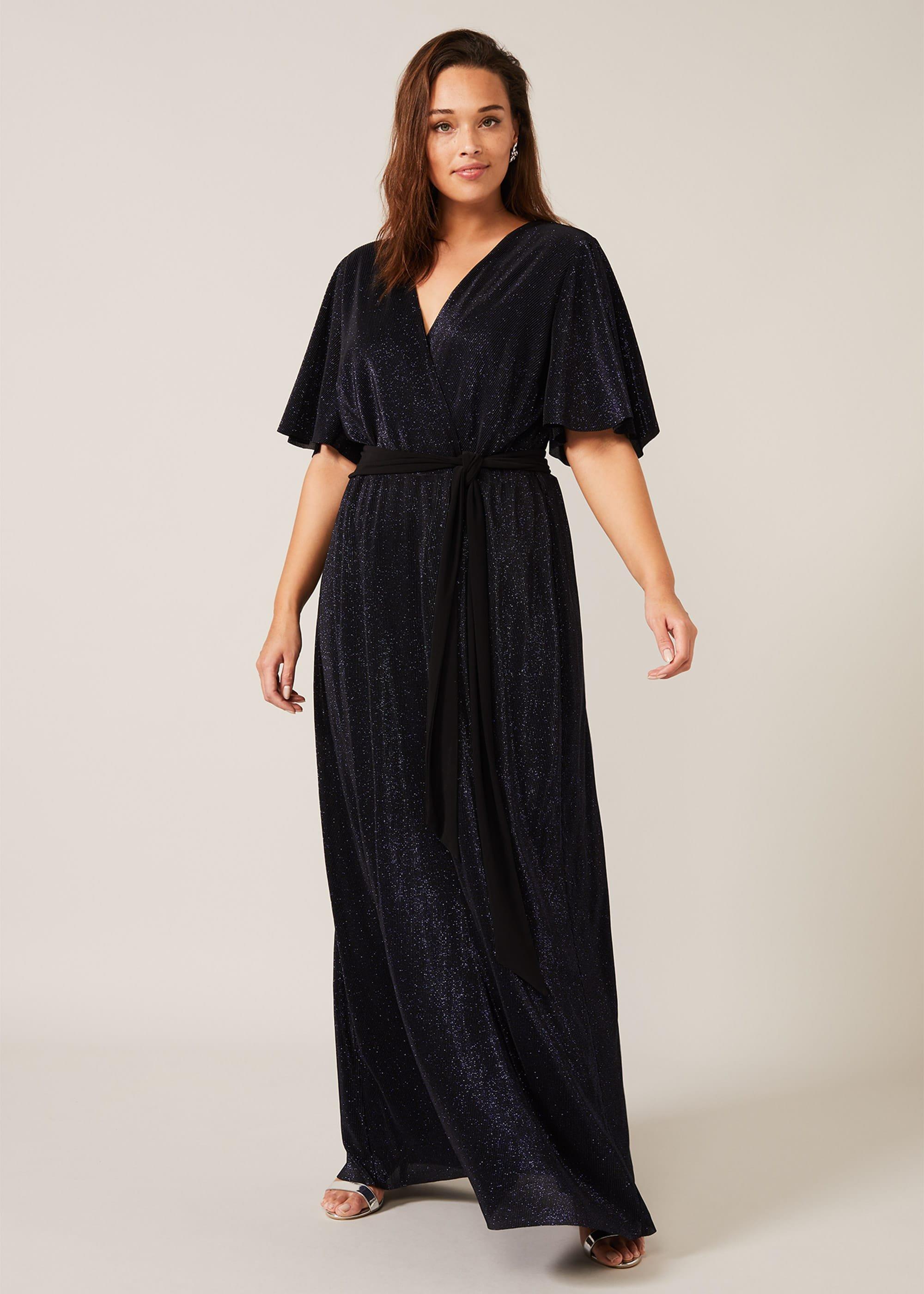 Hattie Plisse Sparkle Maxi Dress