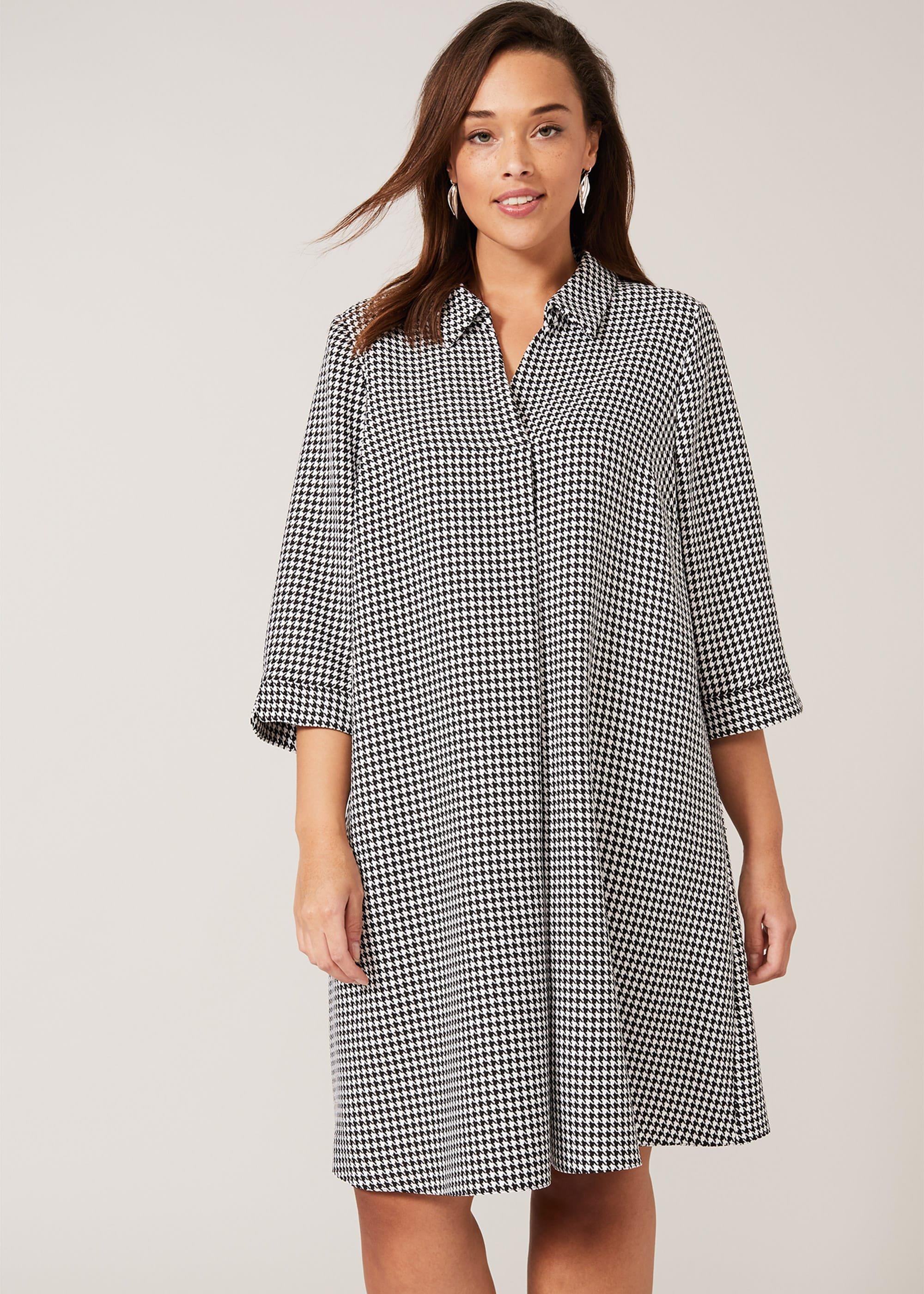Joanne Dogtooth Swing Dress