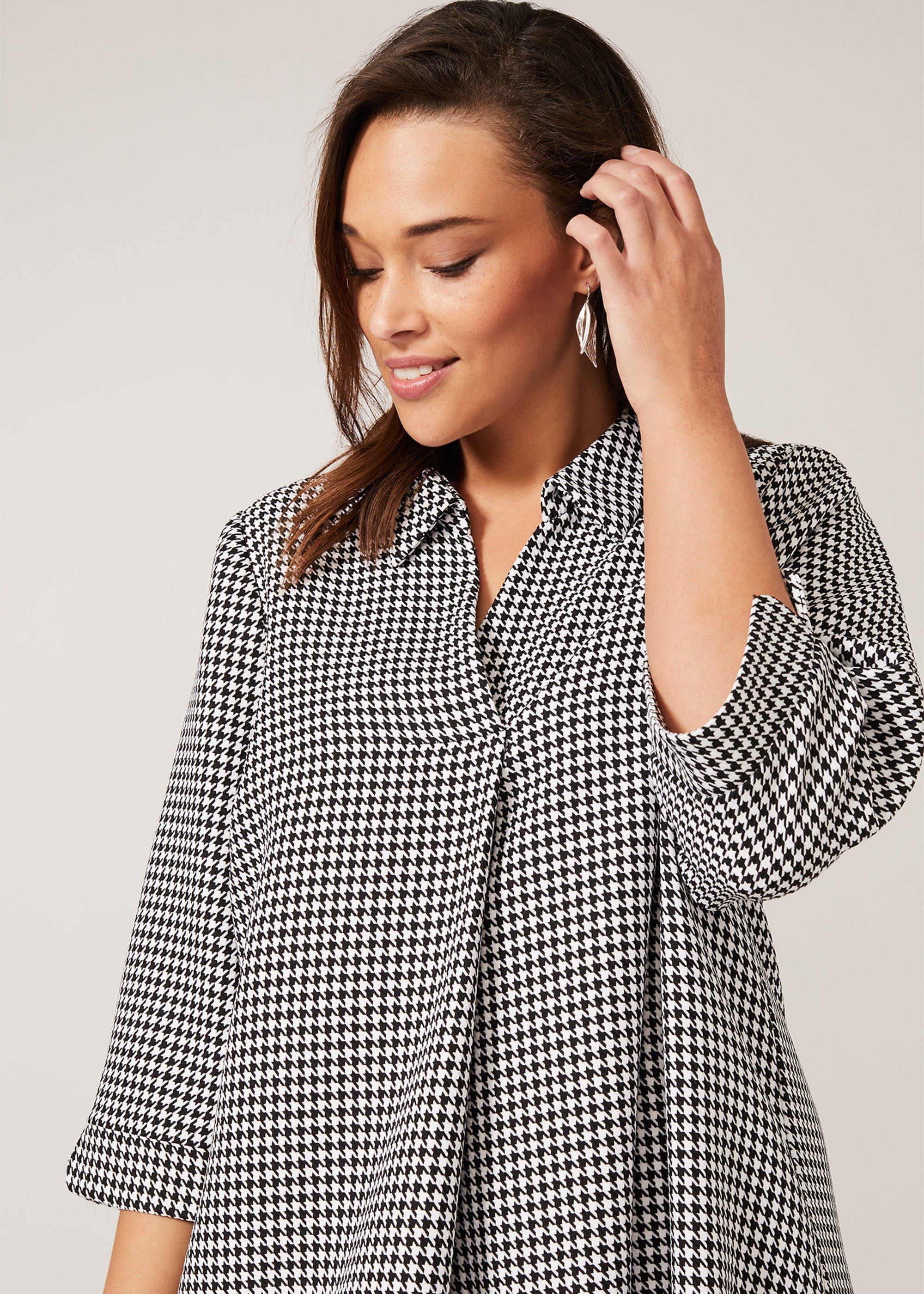 Joanne Dogtooth Swing Dress