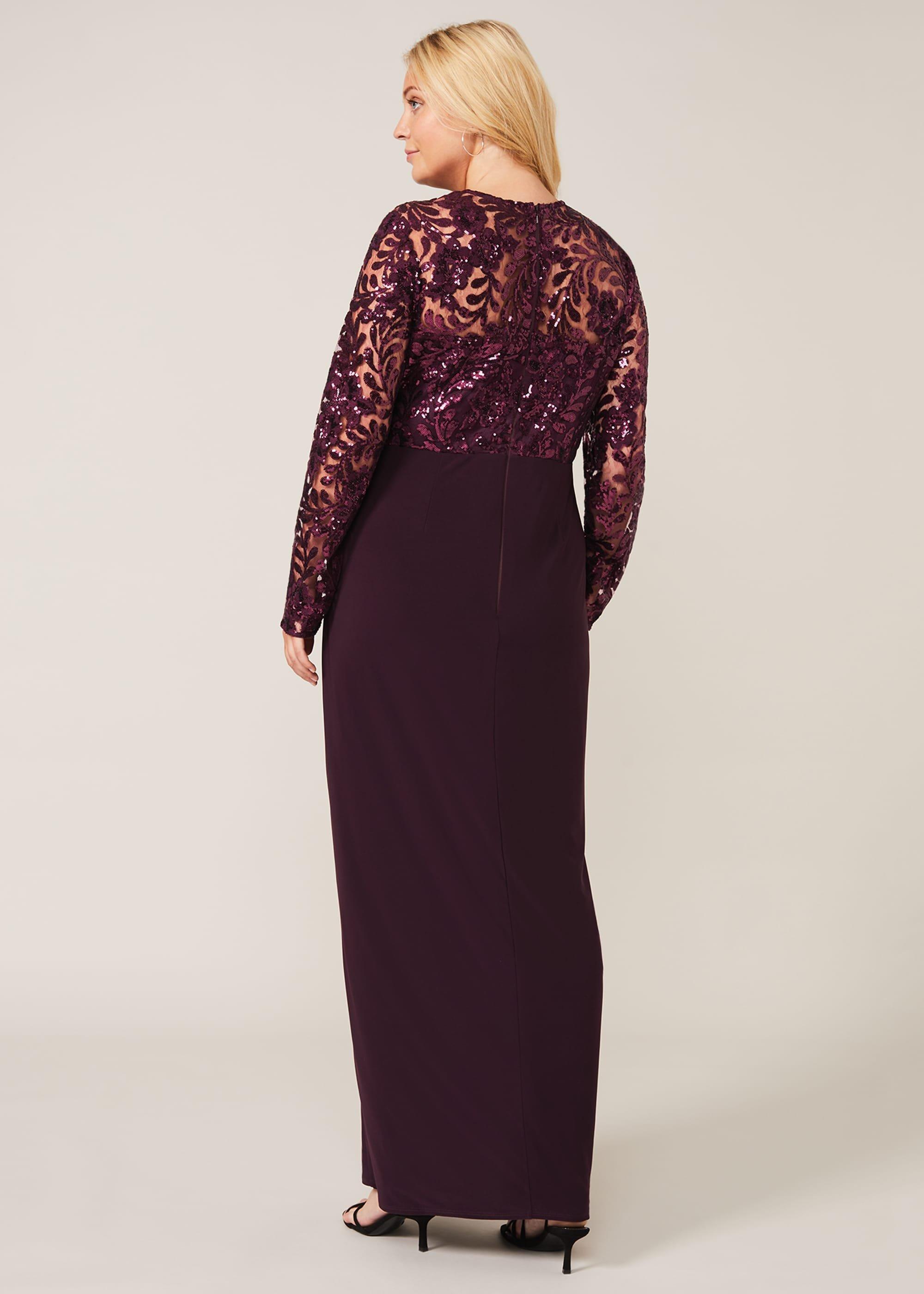 Melony Sequin Sleeve Maxi Dress
