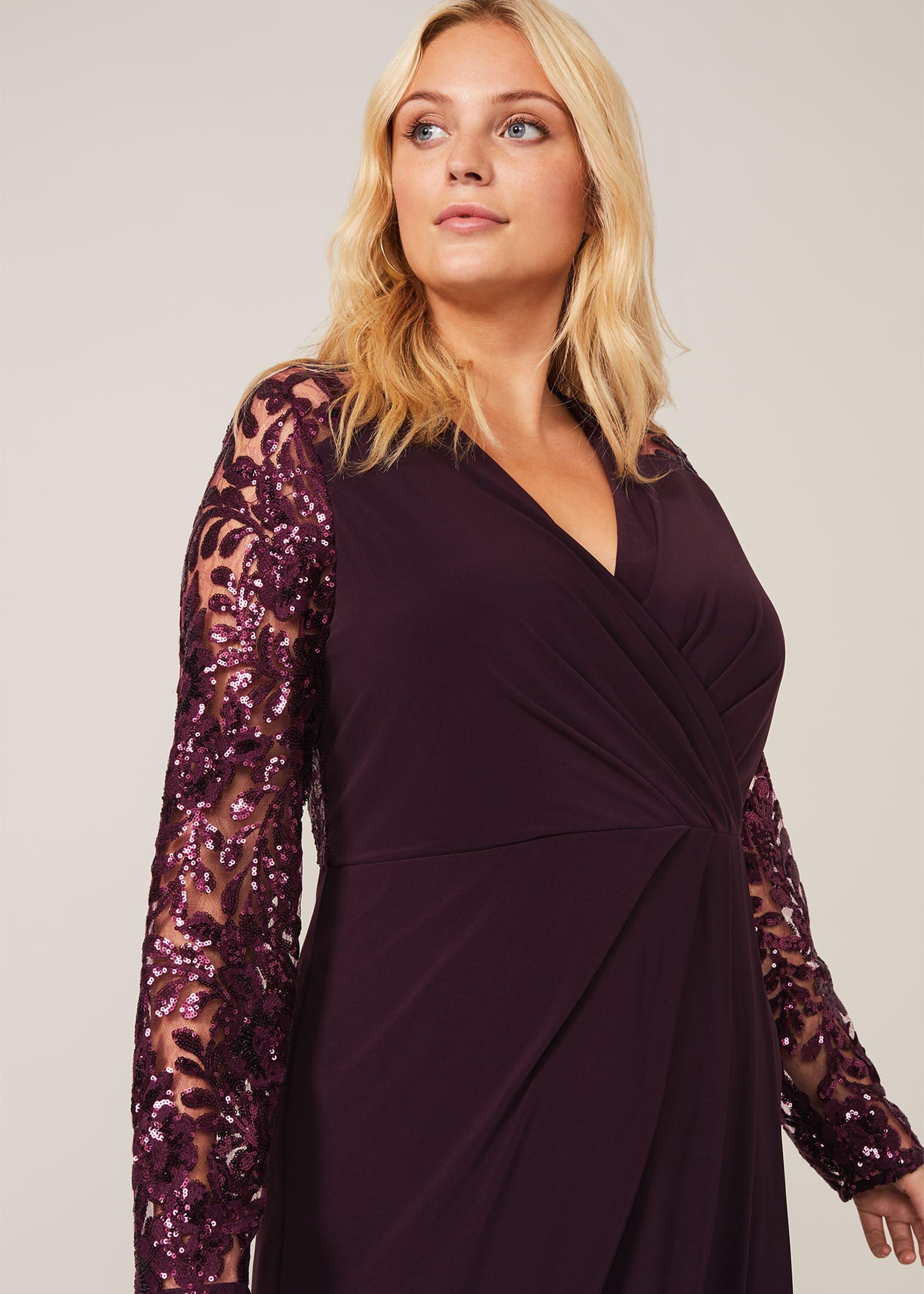 Melony Sequin Sleeve Maxi Dress