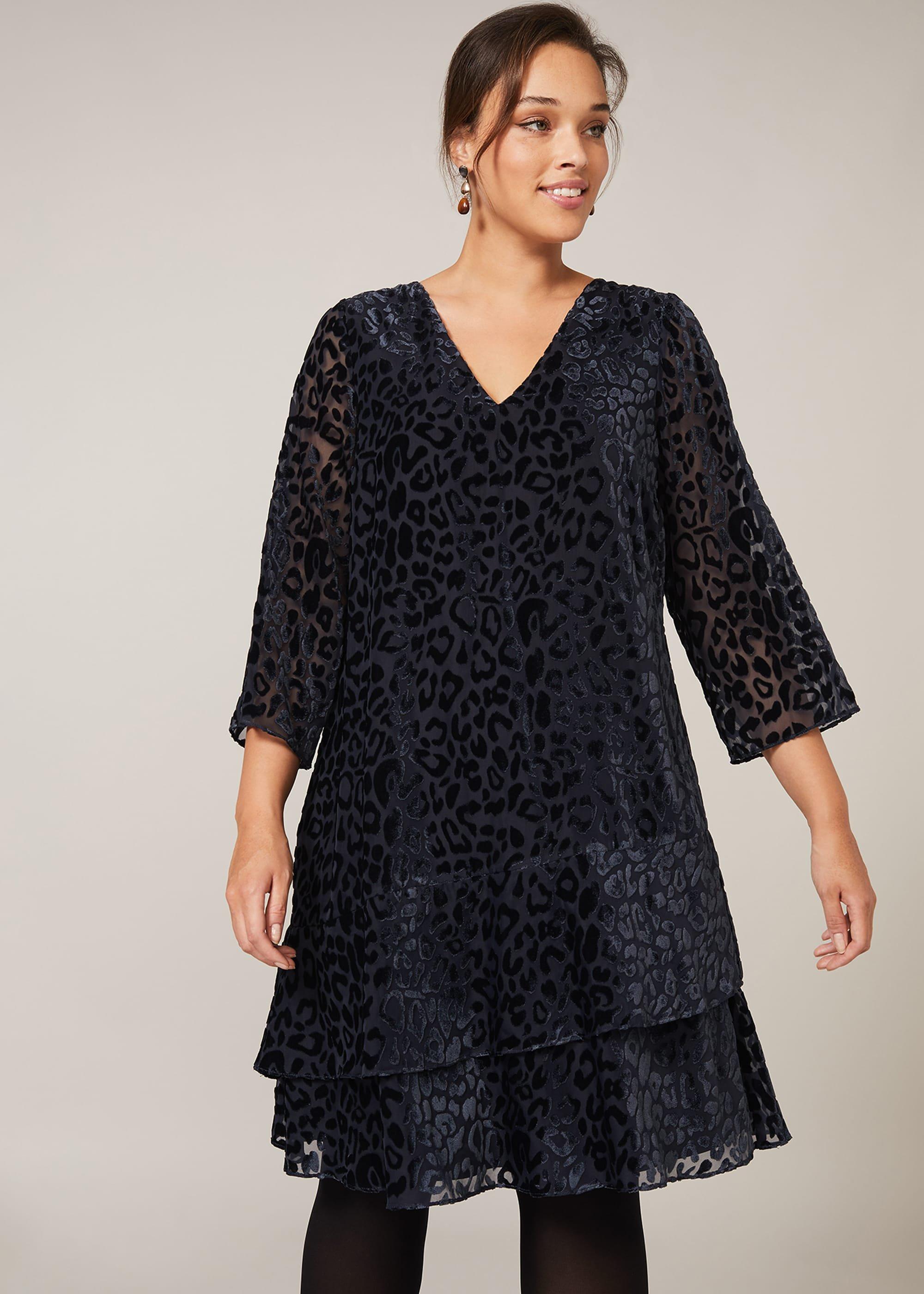 Elspeth Velvet Leopard Dress
