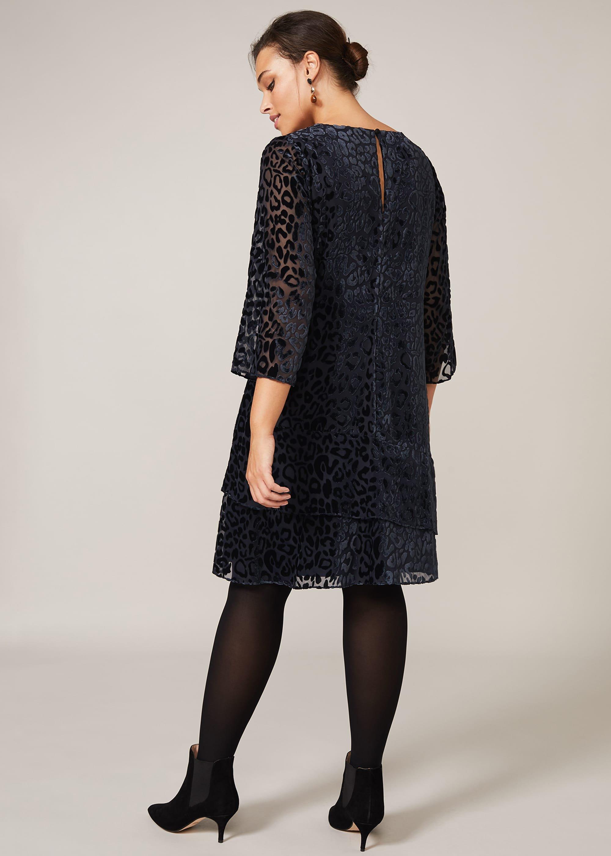 Elspeth Velvet Leopard Dress