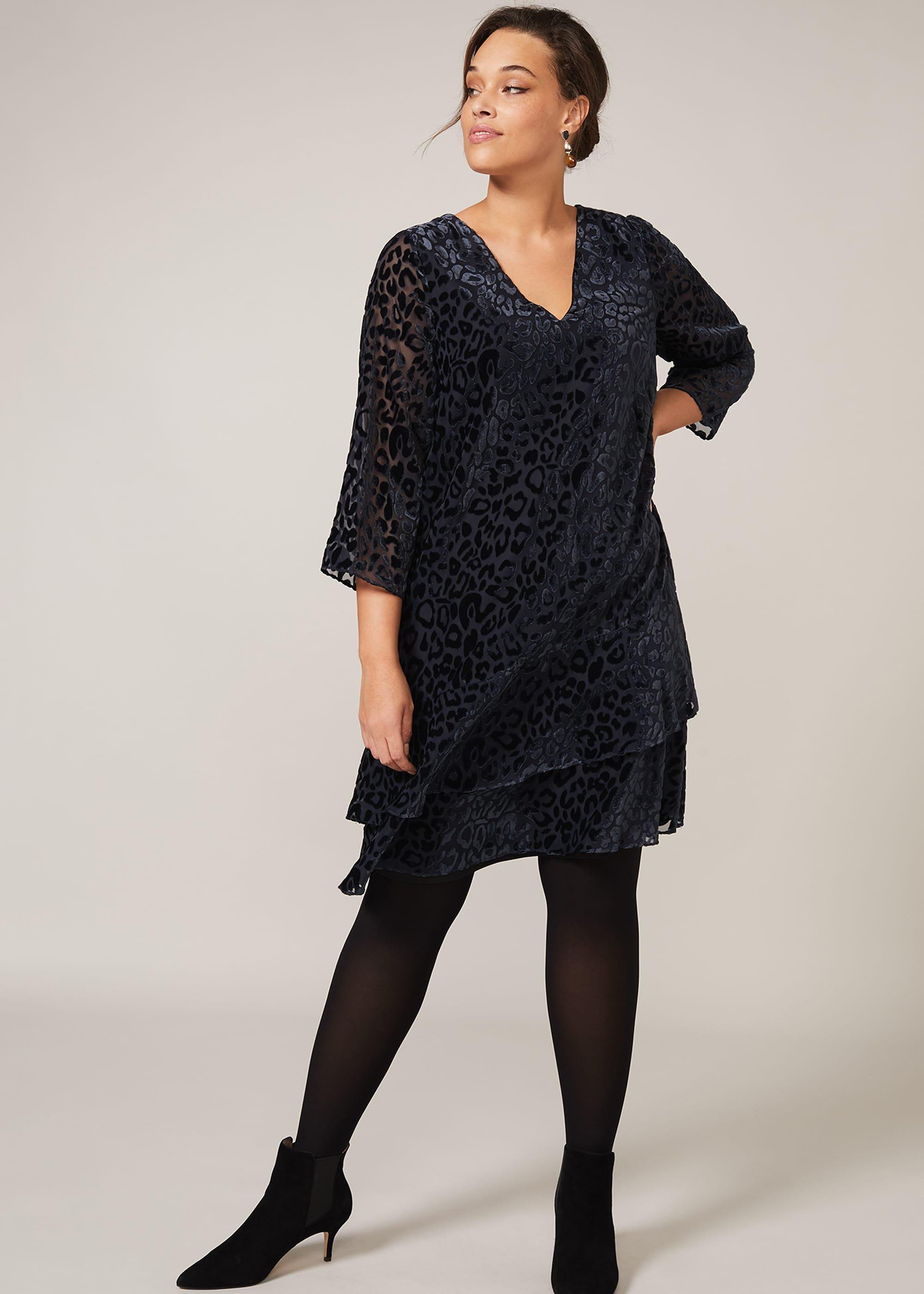 Elspeth Velvet Leopard Dress