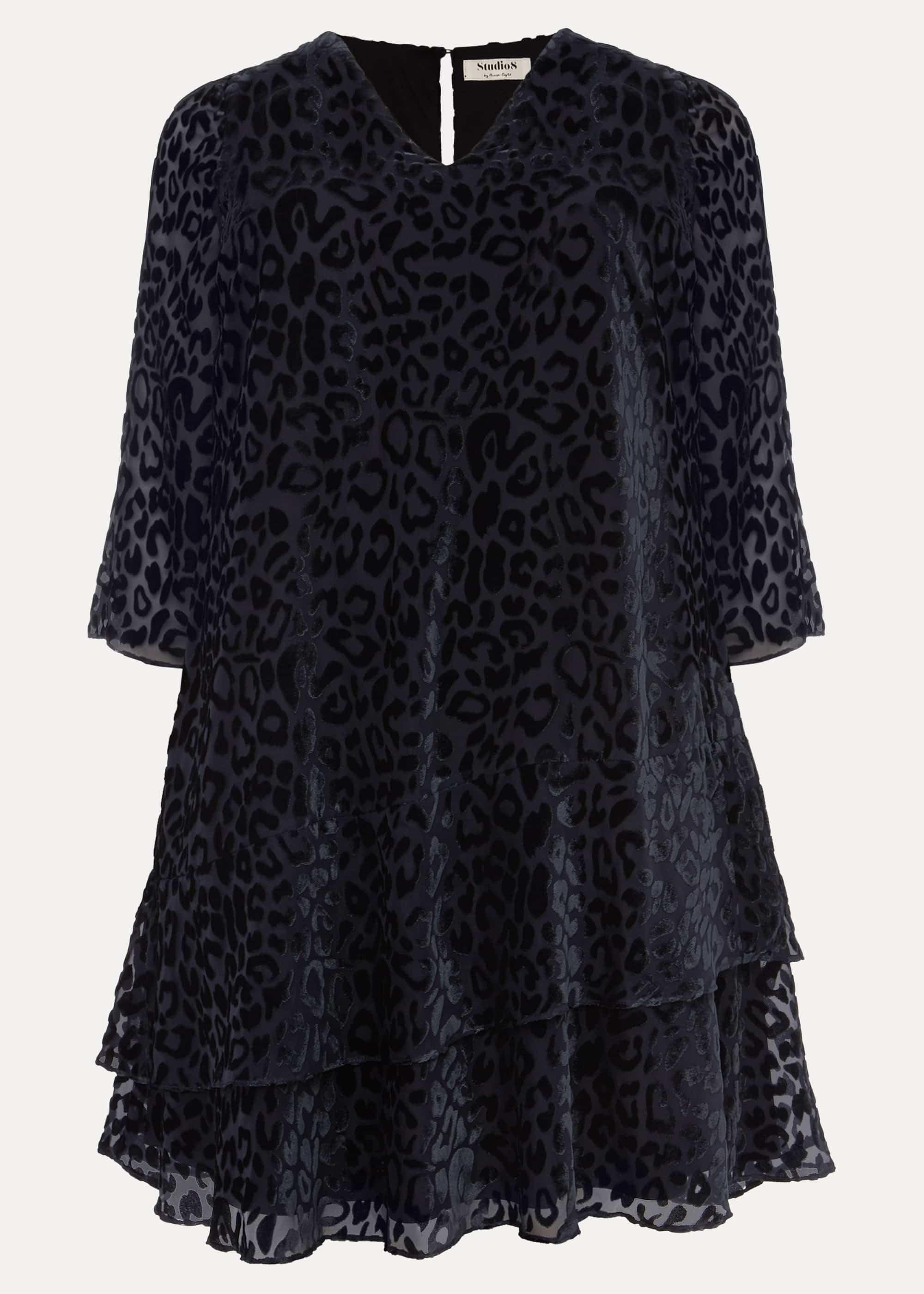 Elspeth Velvet Leopard Dress