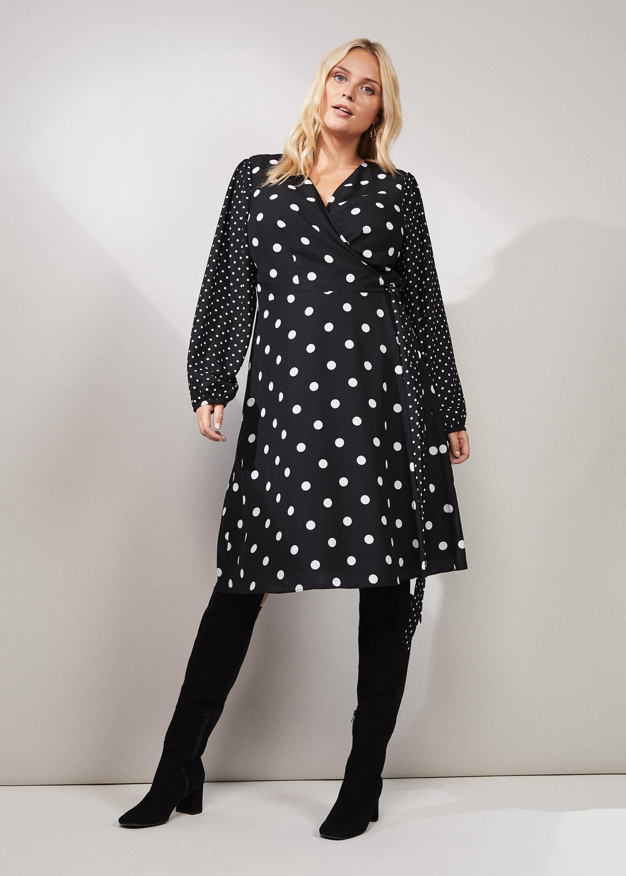 Diane Spot Wrap Dress