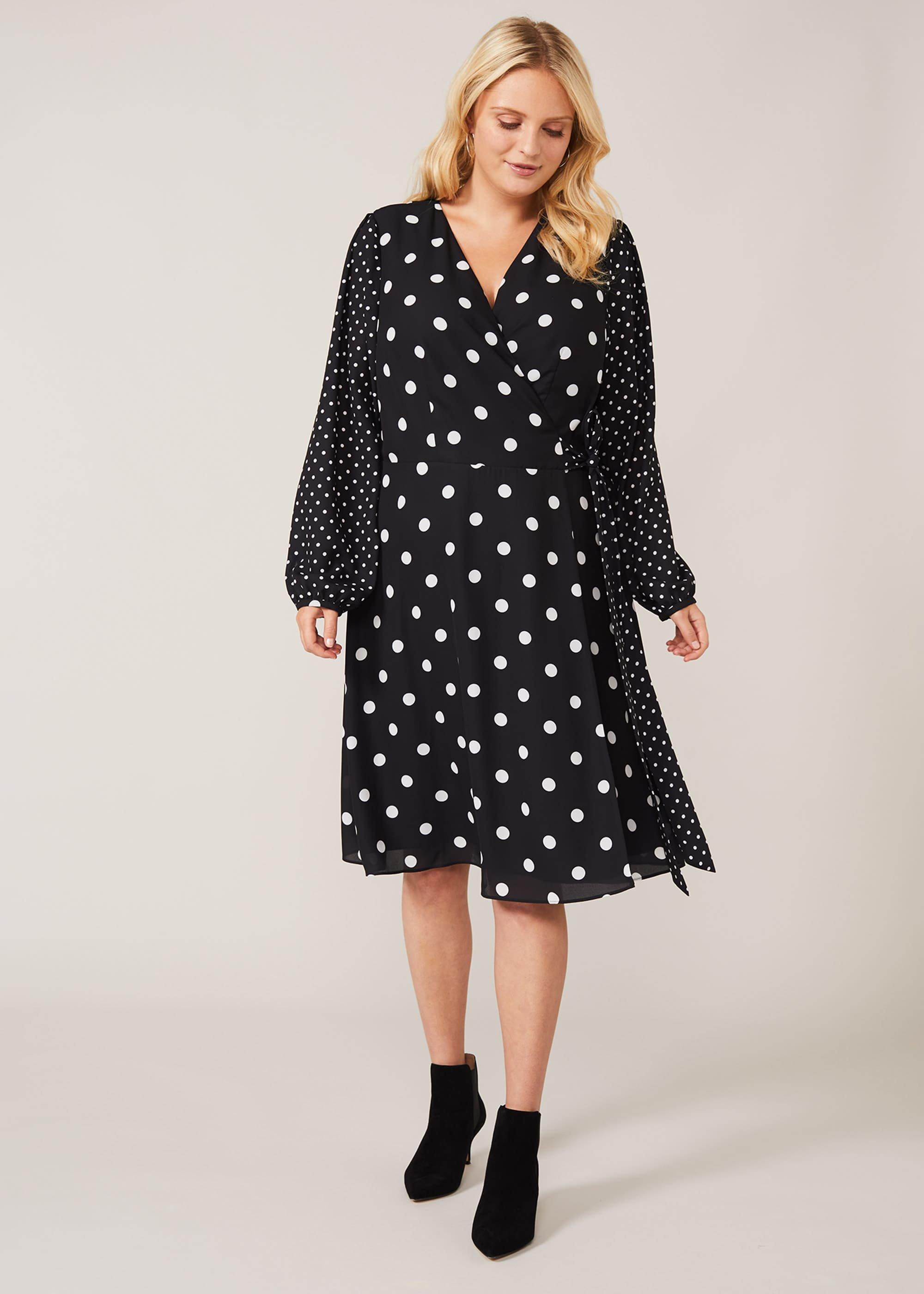 Diane Spot Wrap Dress