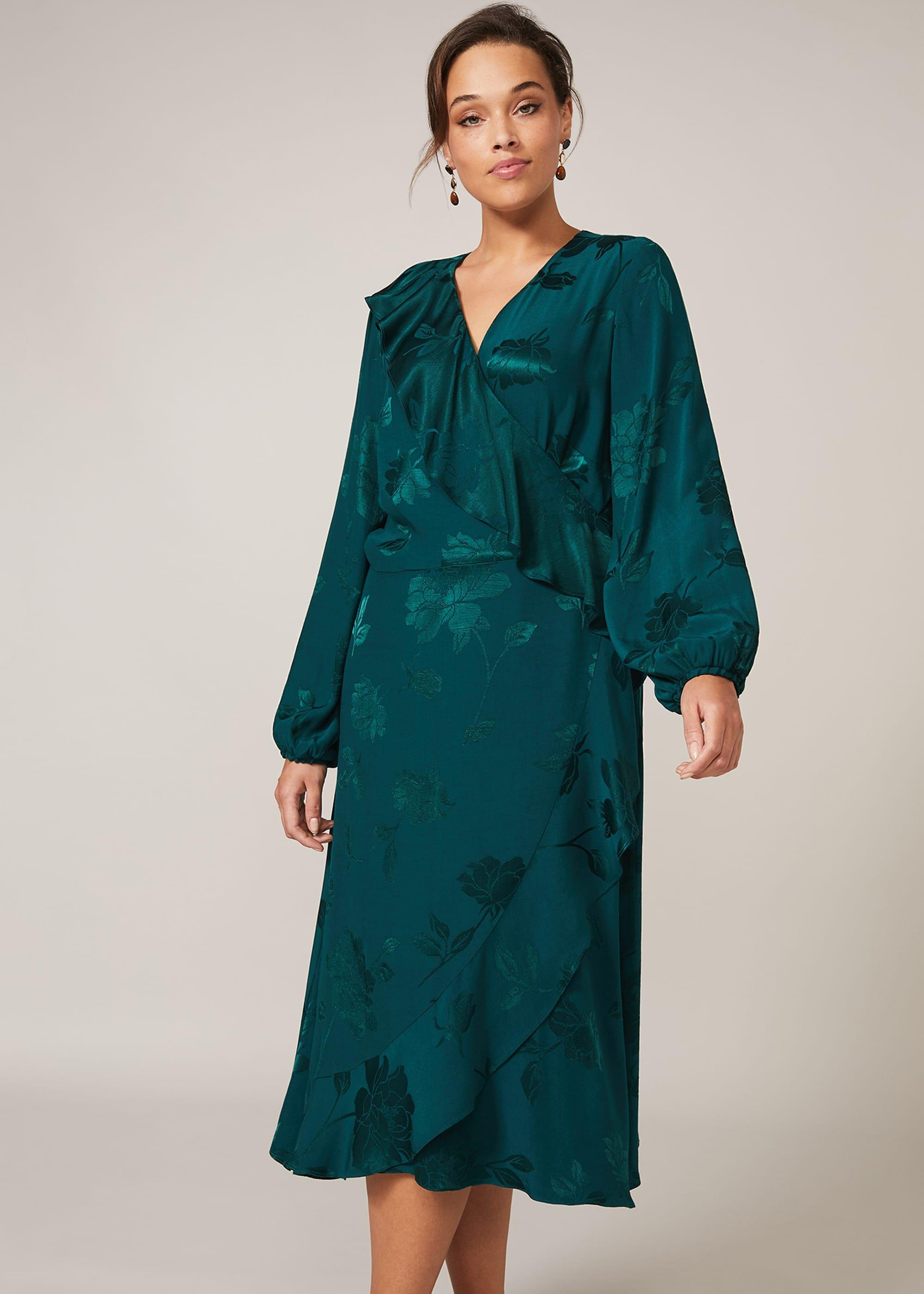 Natalya Jacquard Wrap Dress