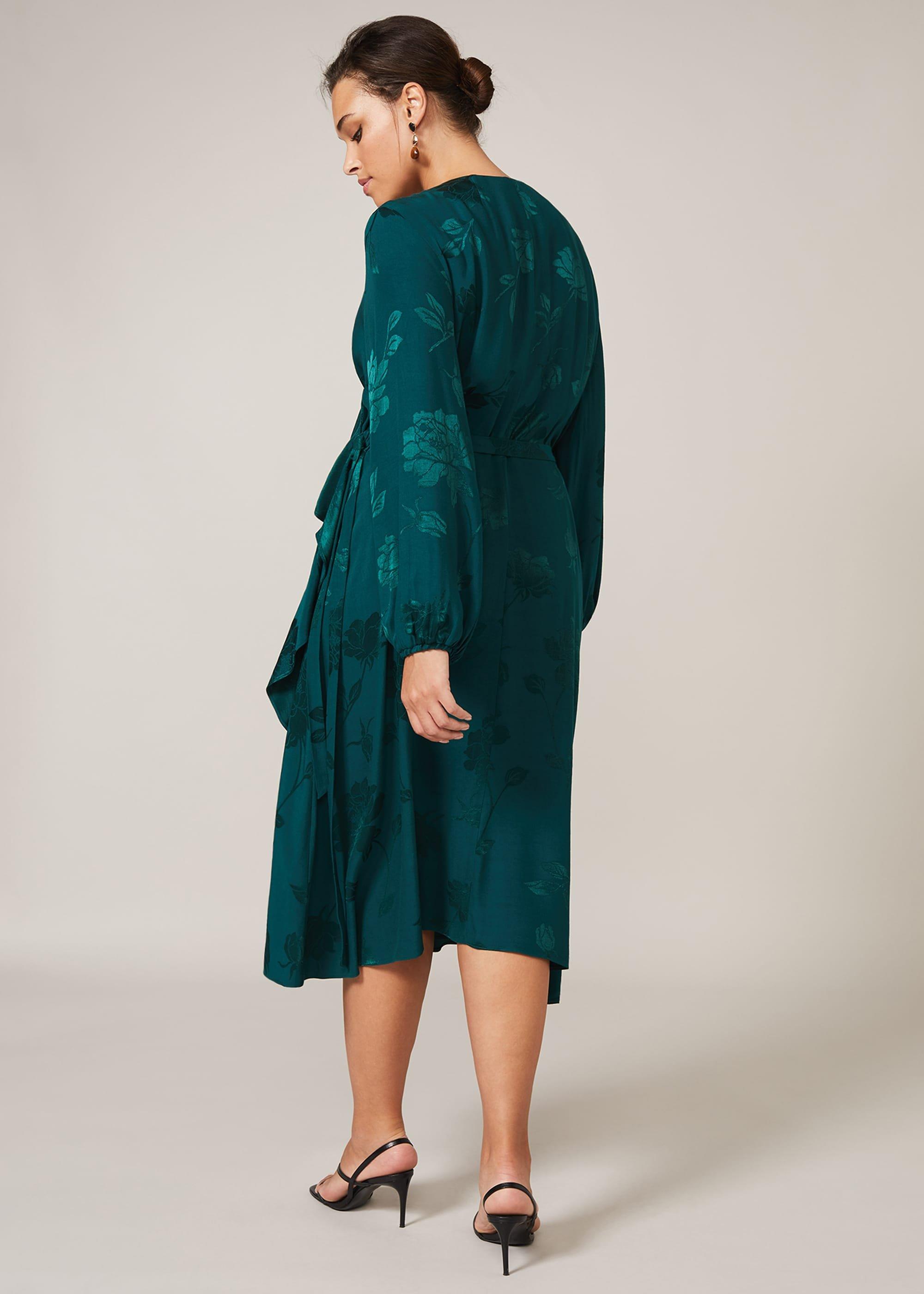 Natalya Jacquard Wrap Dress