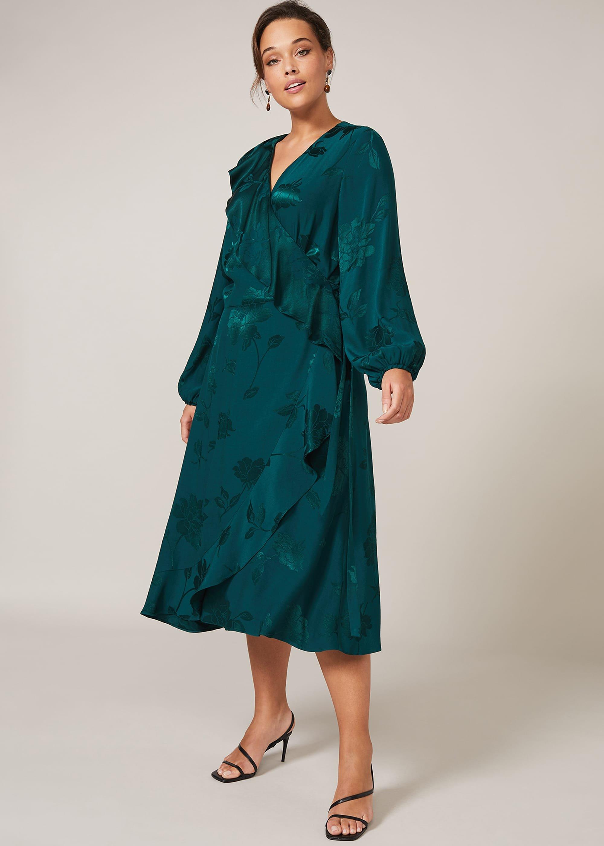 Natalya Jacquard Wrap Dress