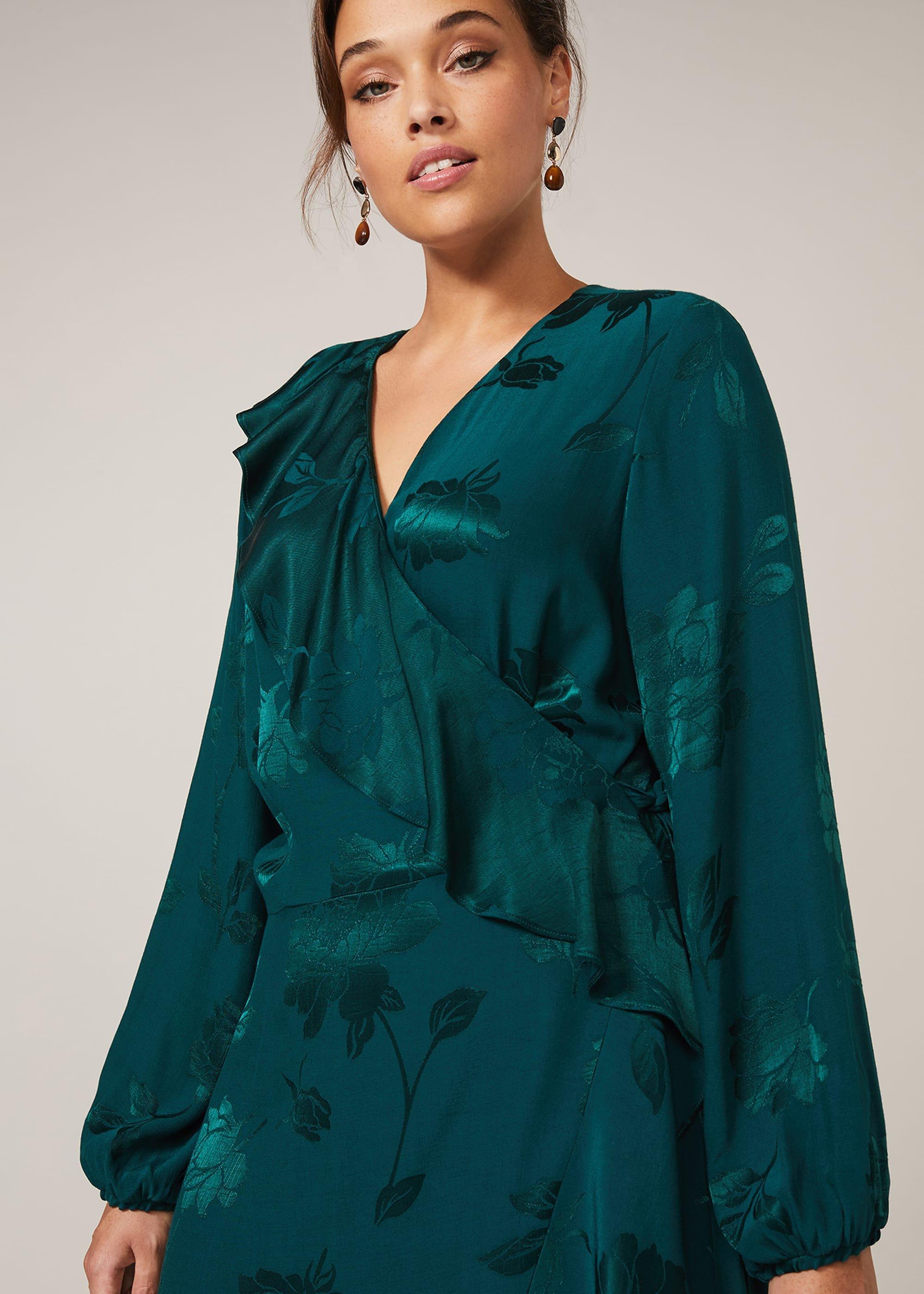 Natalya Jacquard Wrap Dress