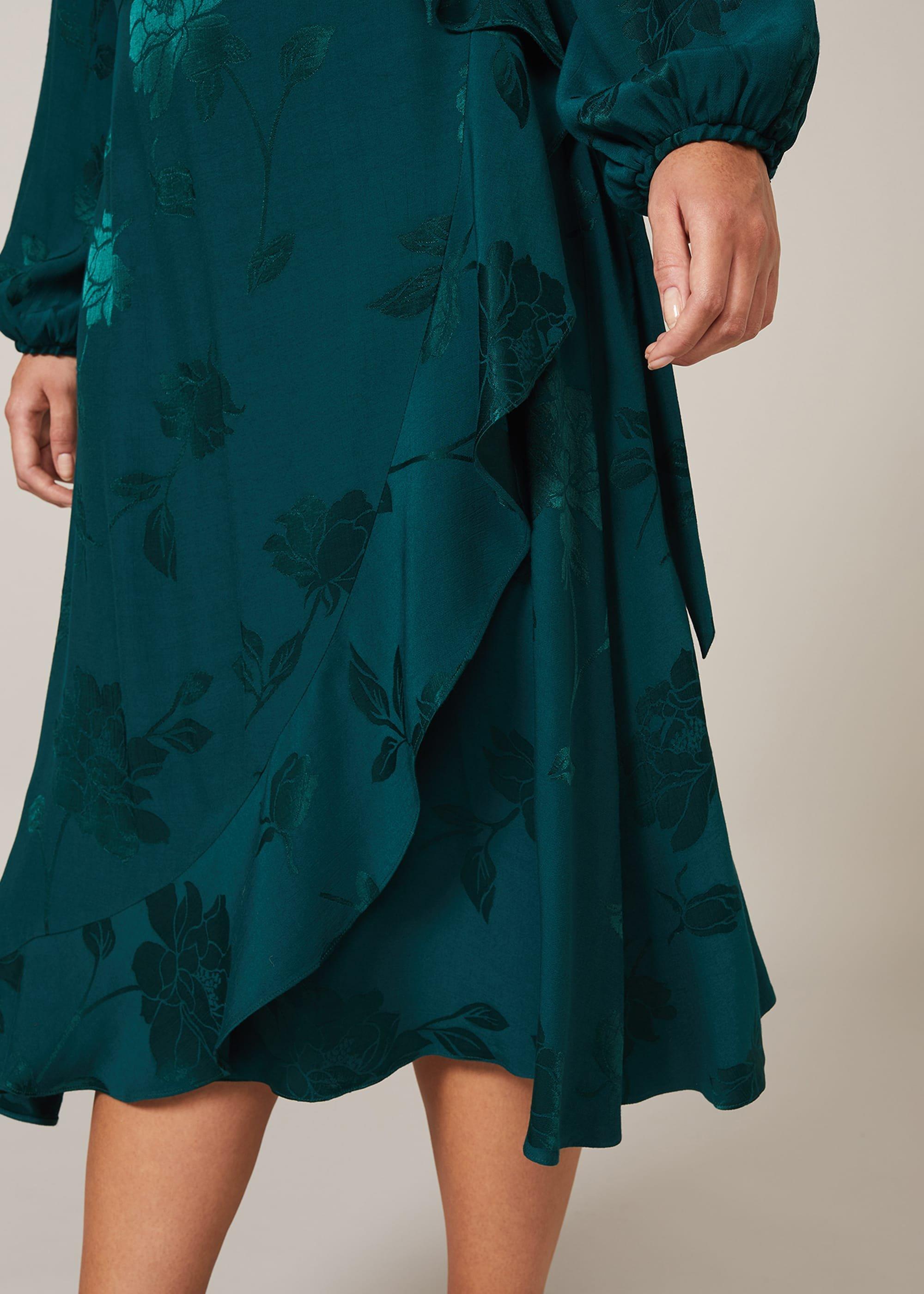 Natalya Jacquard Wrap Dress