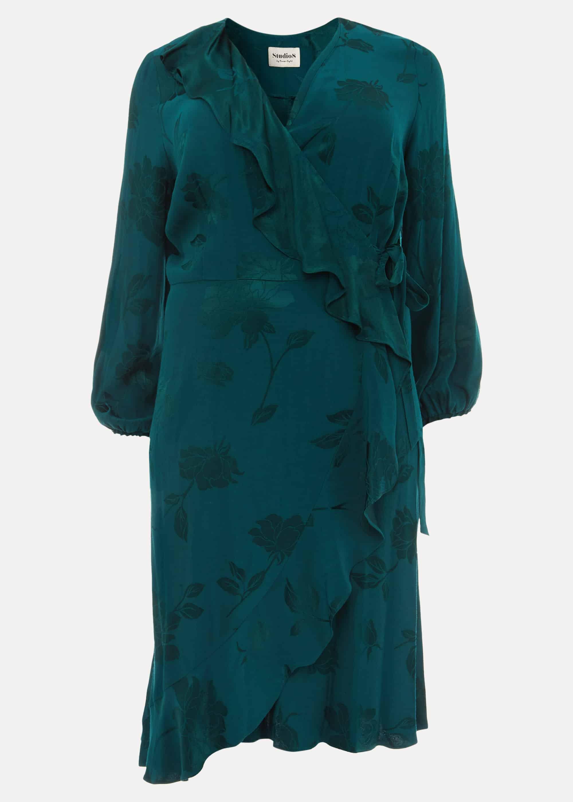 Natalya Jacquard Wrap Dress
