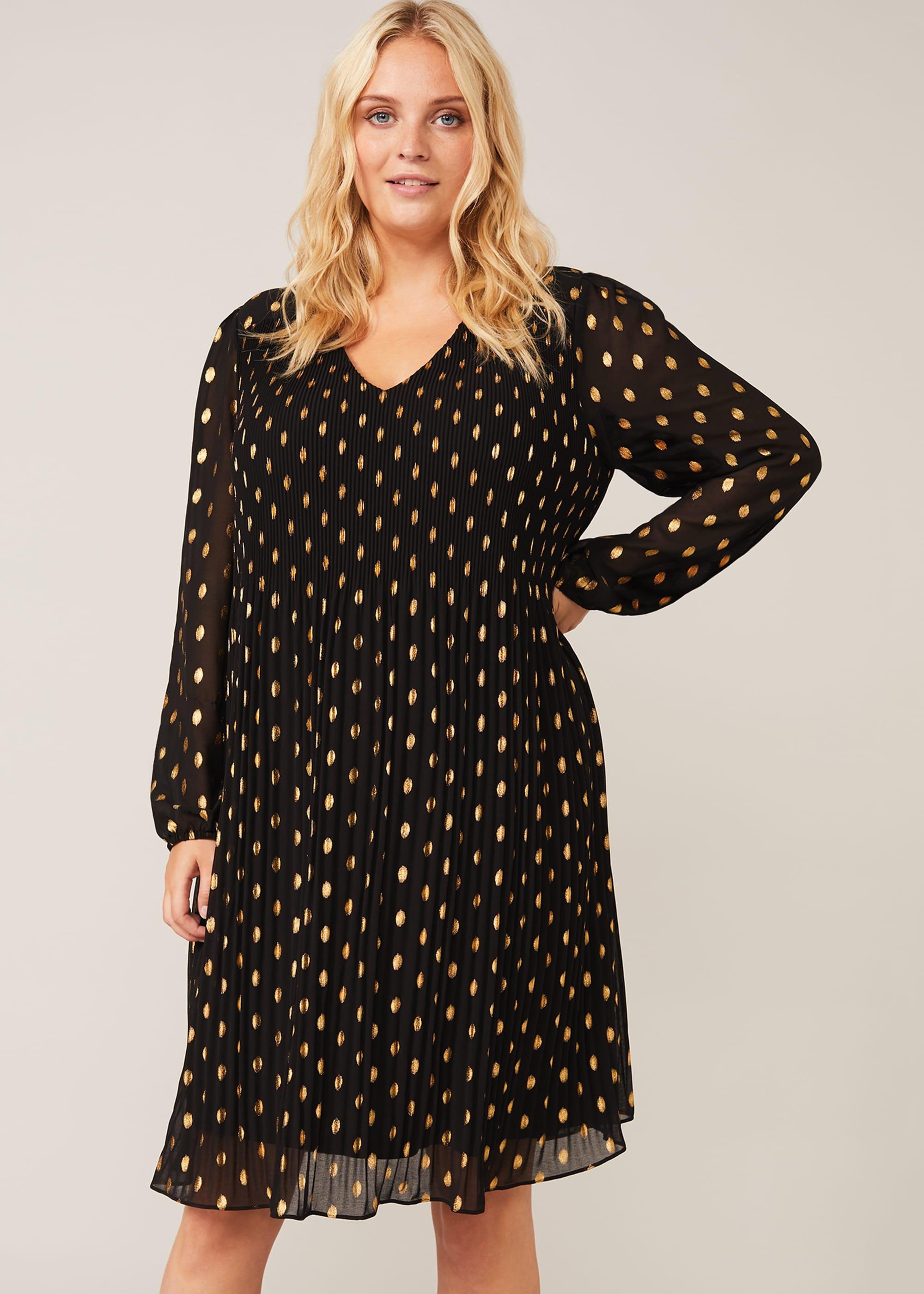 Jayla Spot Plisse Dress