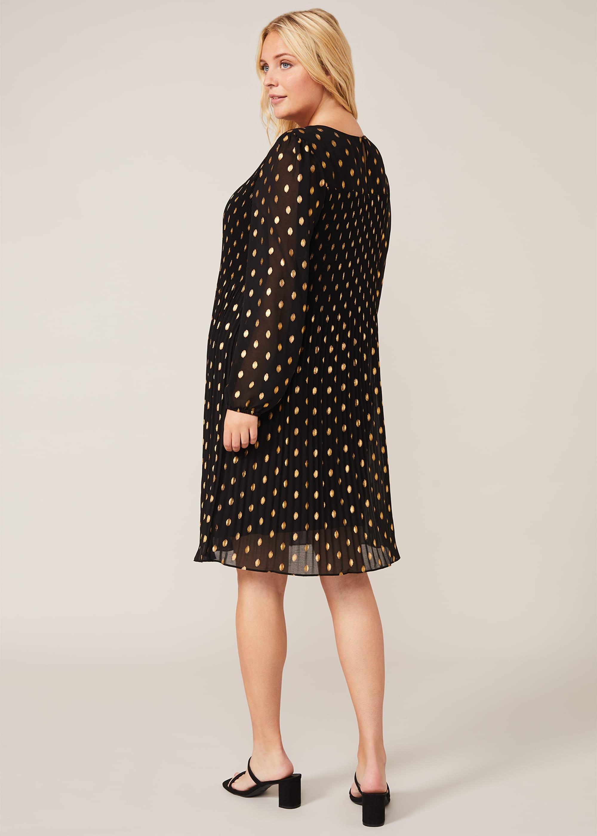Jayla Spot Plisse Dress