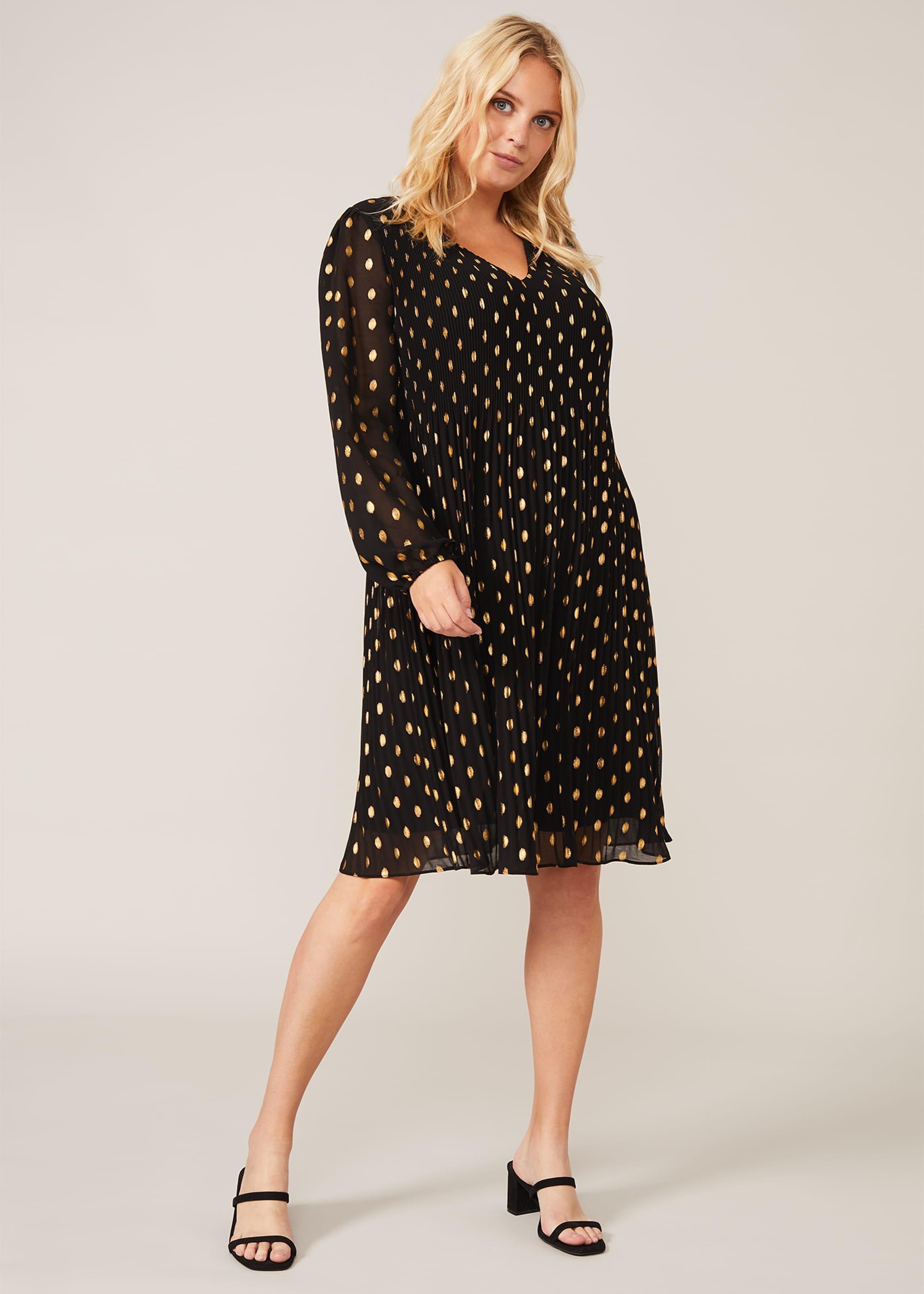 Jayla Spot Plisse Dress