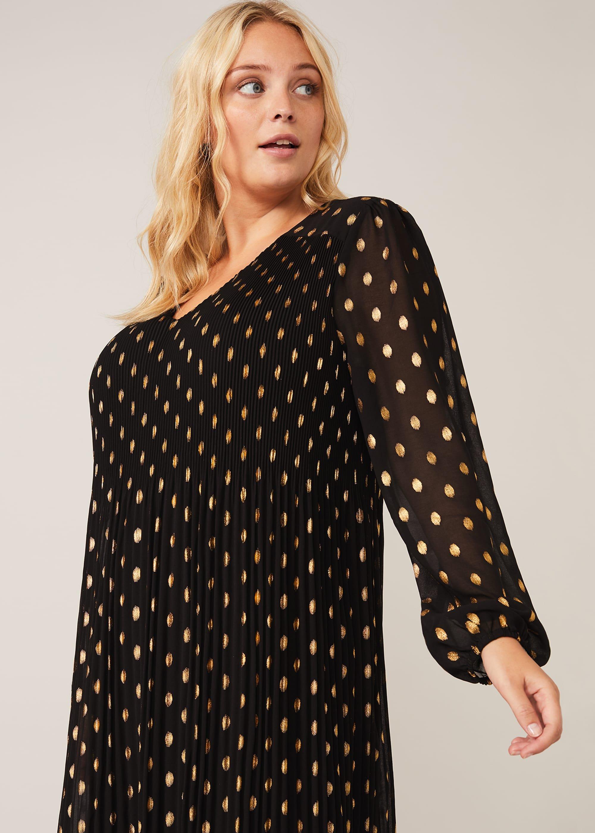 Jayla Spot Plisse Dress