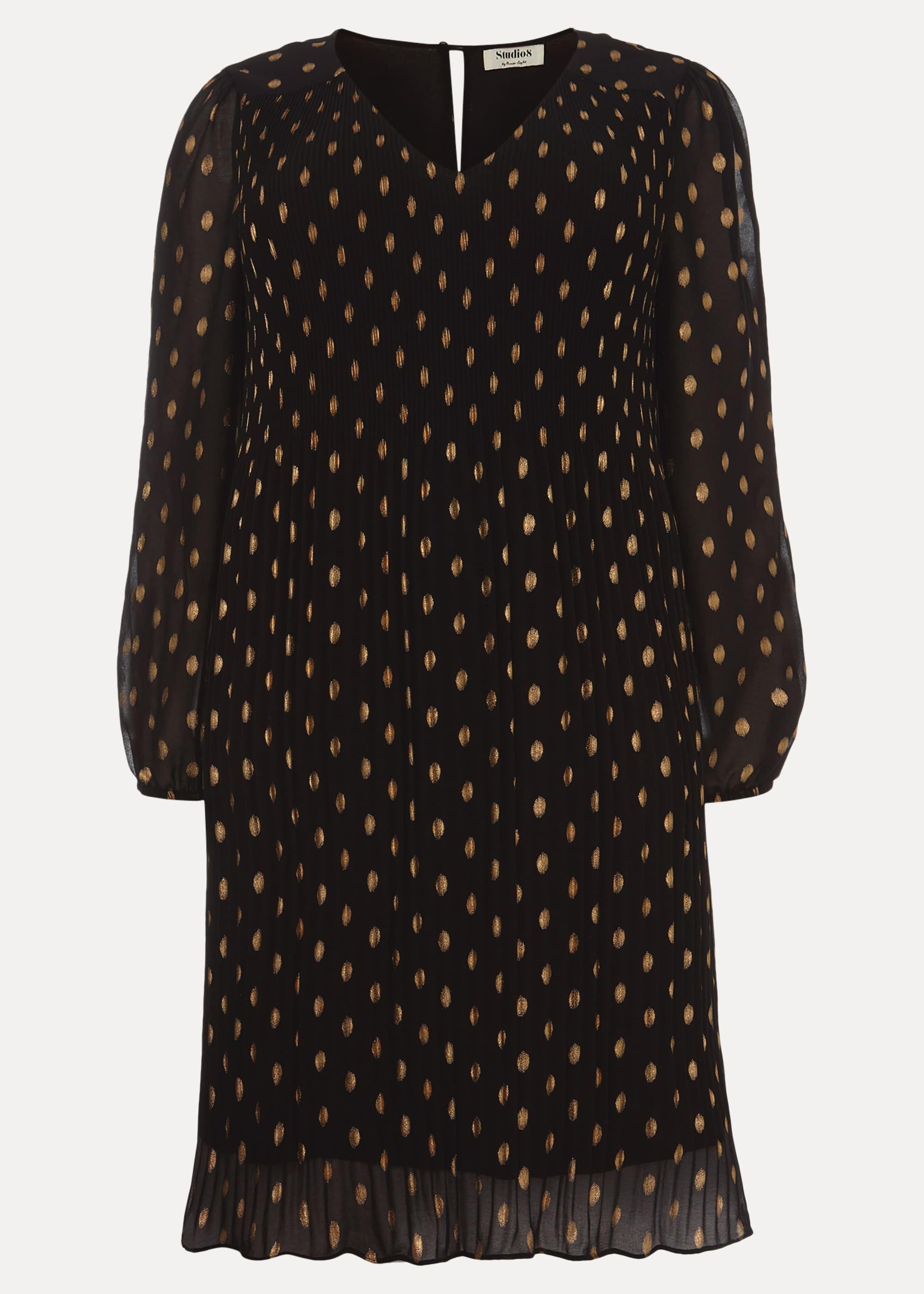 Jayla Spot Plisse Dress