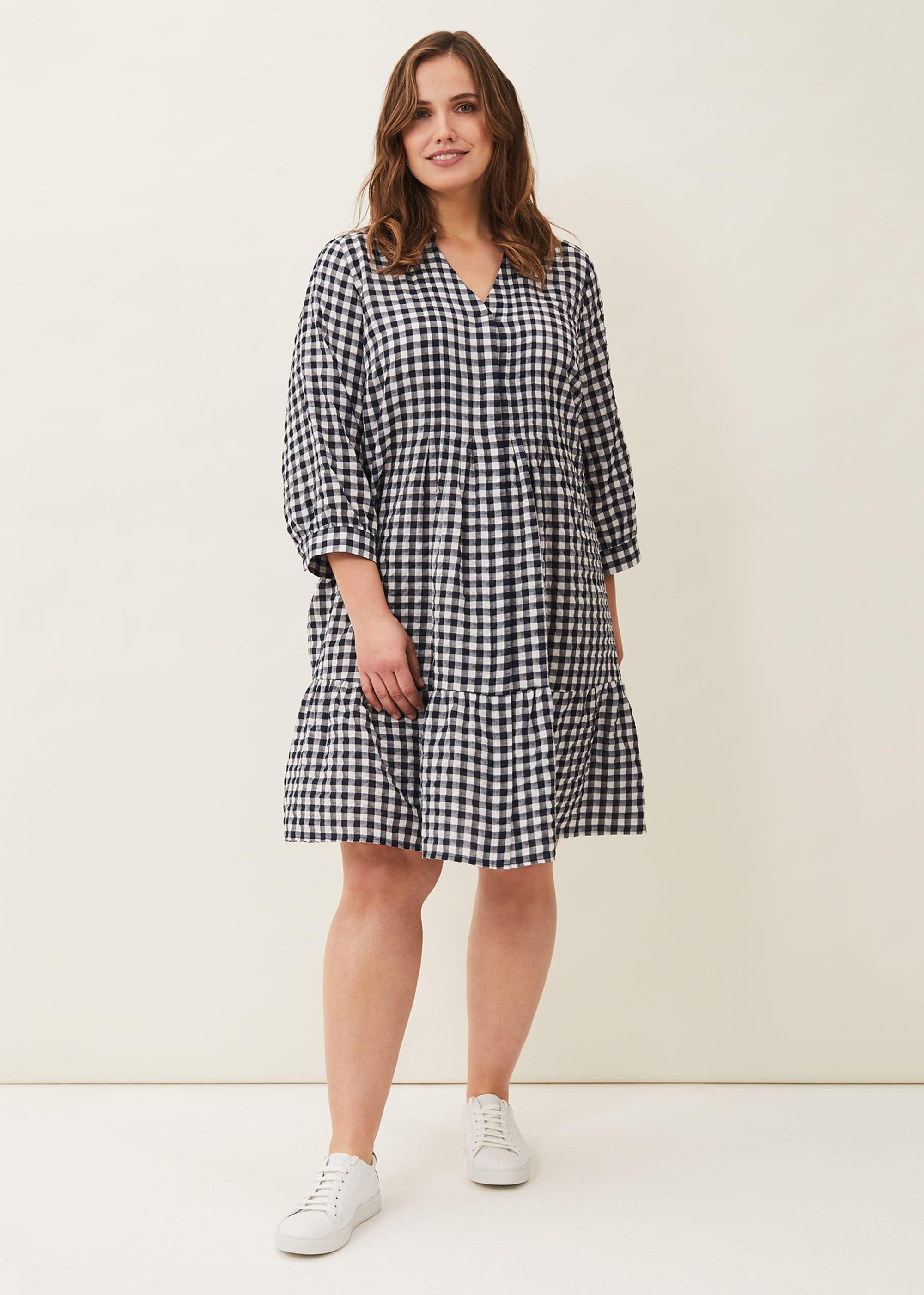 Oona Gingham Swing Dress