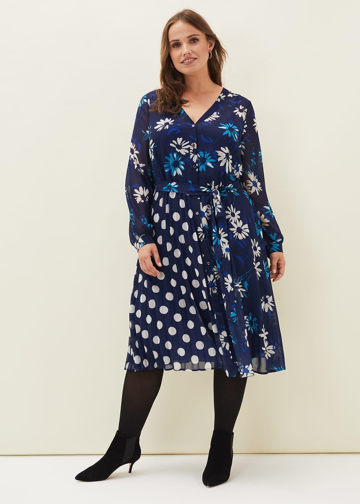 Jennifer Mixed Print Shirt Dress