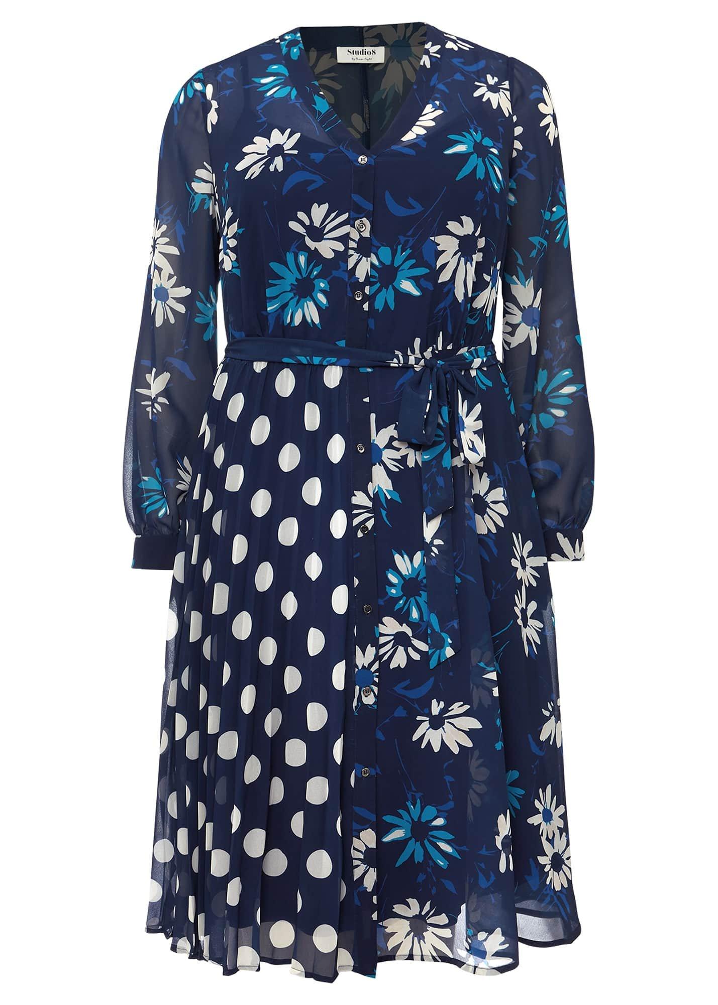 Jennifer Mixed Print Shirt Dress