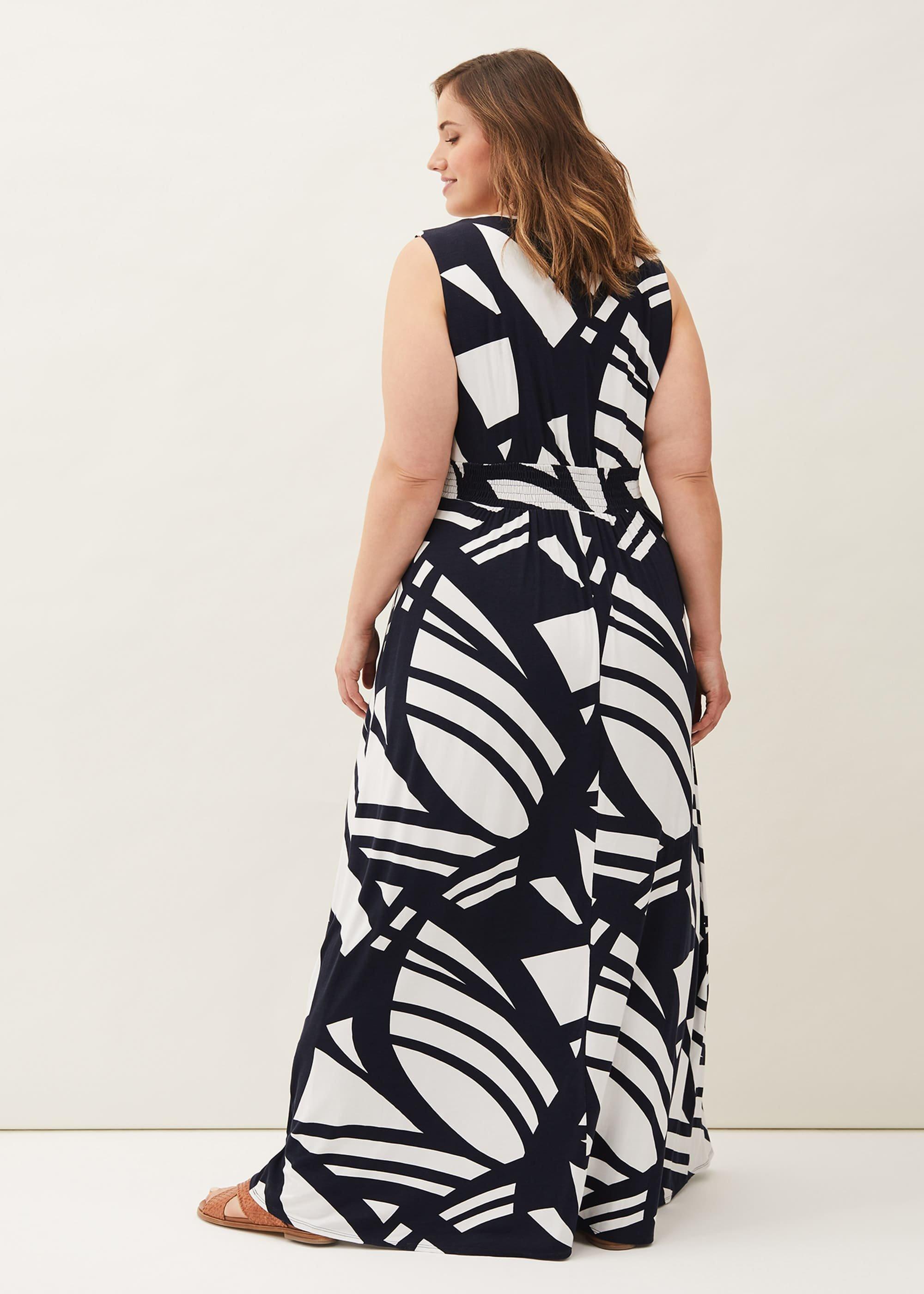 Ostia Abstract Stripe Maxi Dress