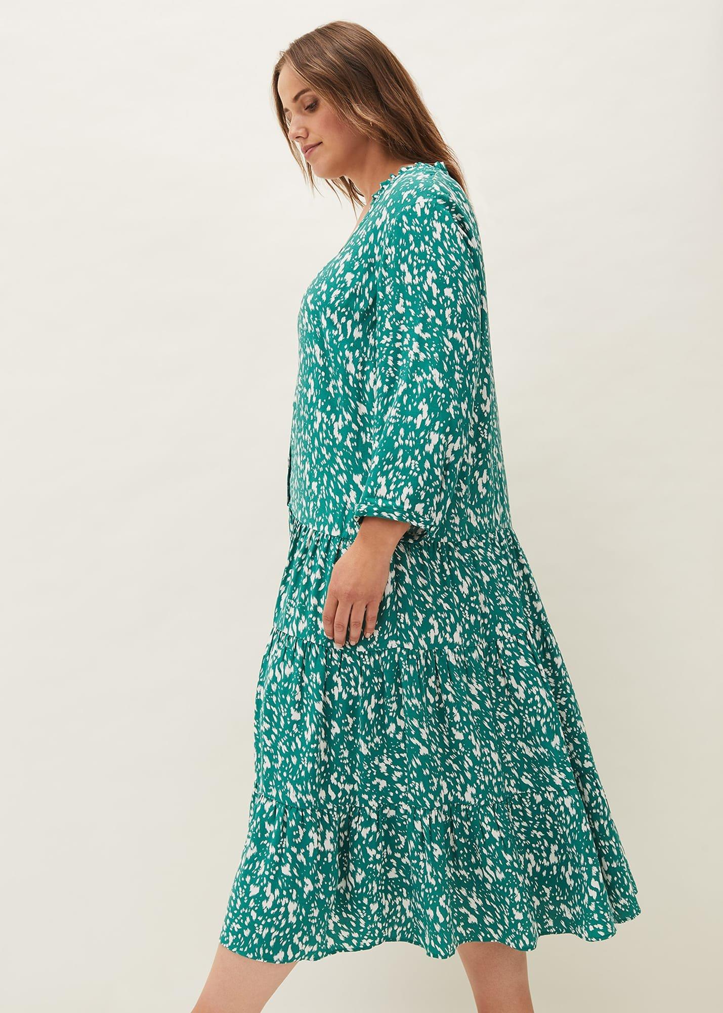 Penele Abstract Print Midi Dress