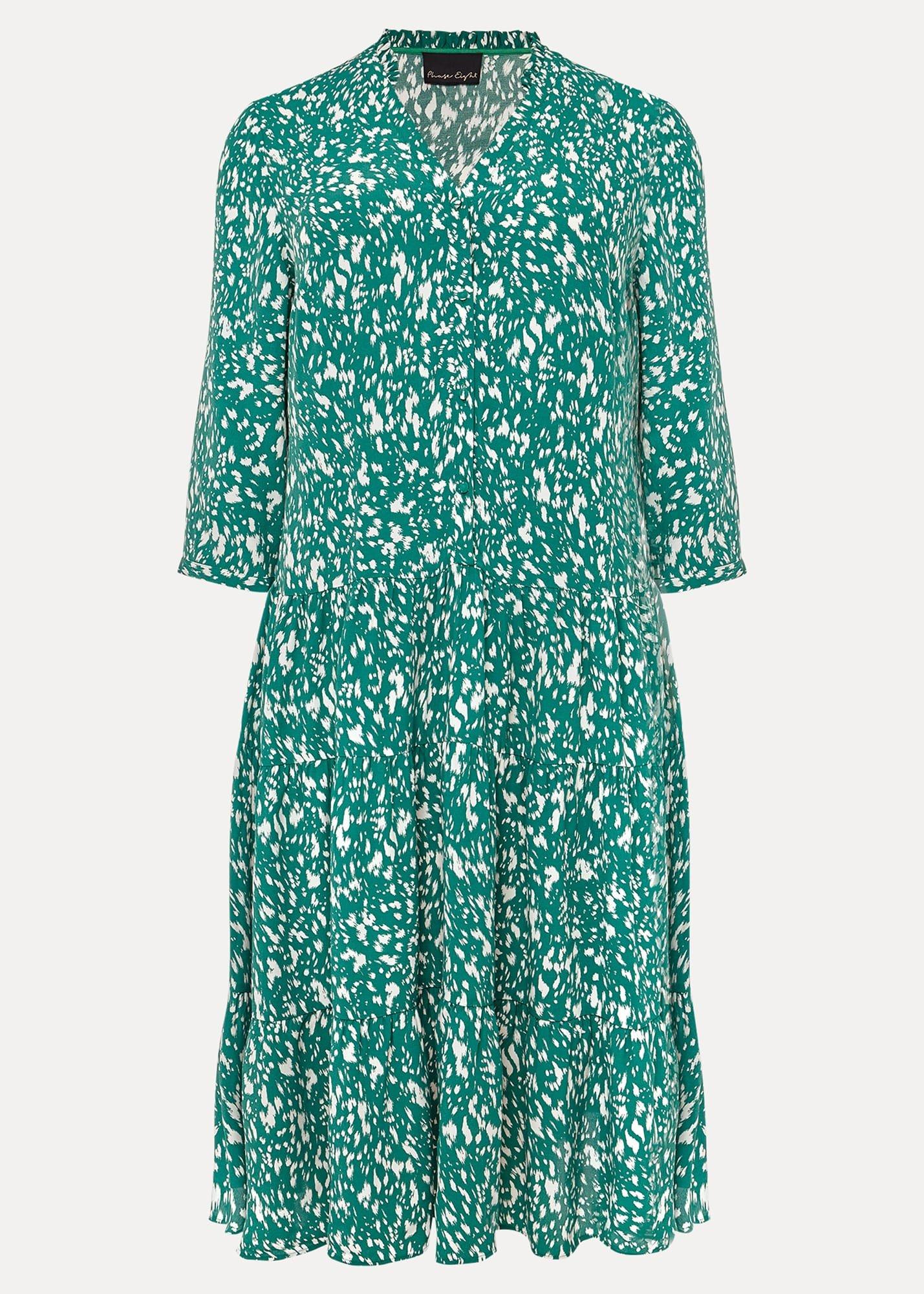 Penele Abstract Print Midi Dress