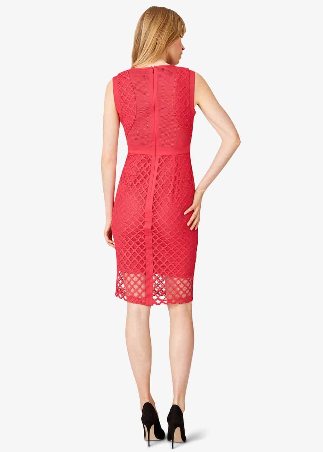 Grid Lace Dress
